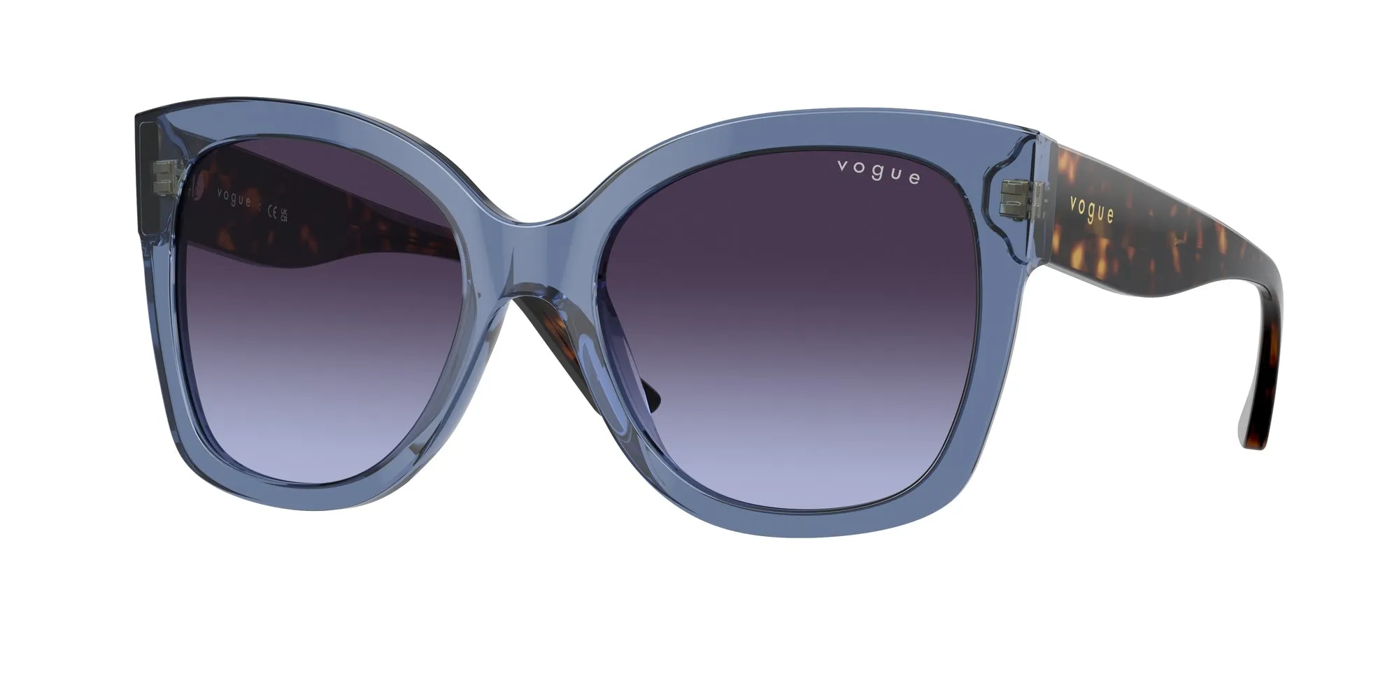 VOGUE EYEWEAR VO5338S 28304Q Occhiali da sole Acetato Blu Grigio Pillow Normale Sfumato - immagine 1