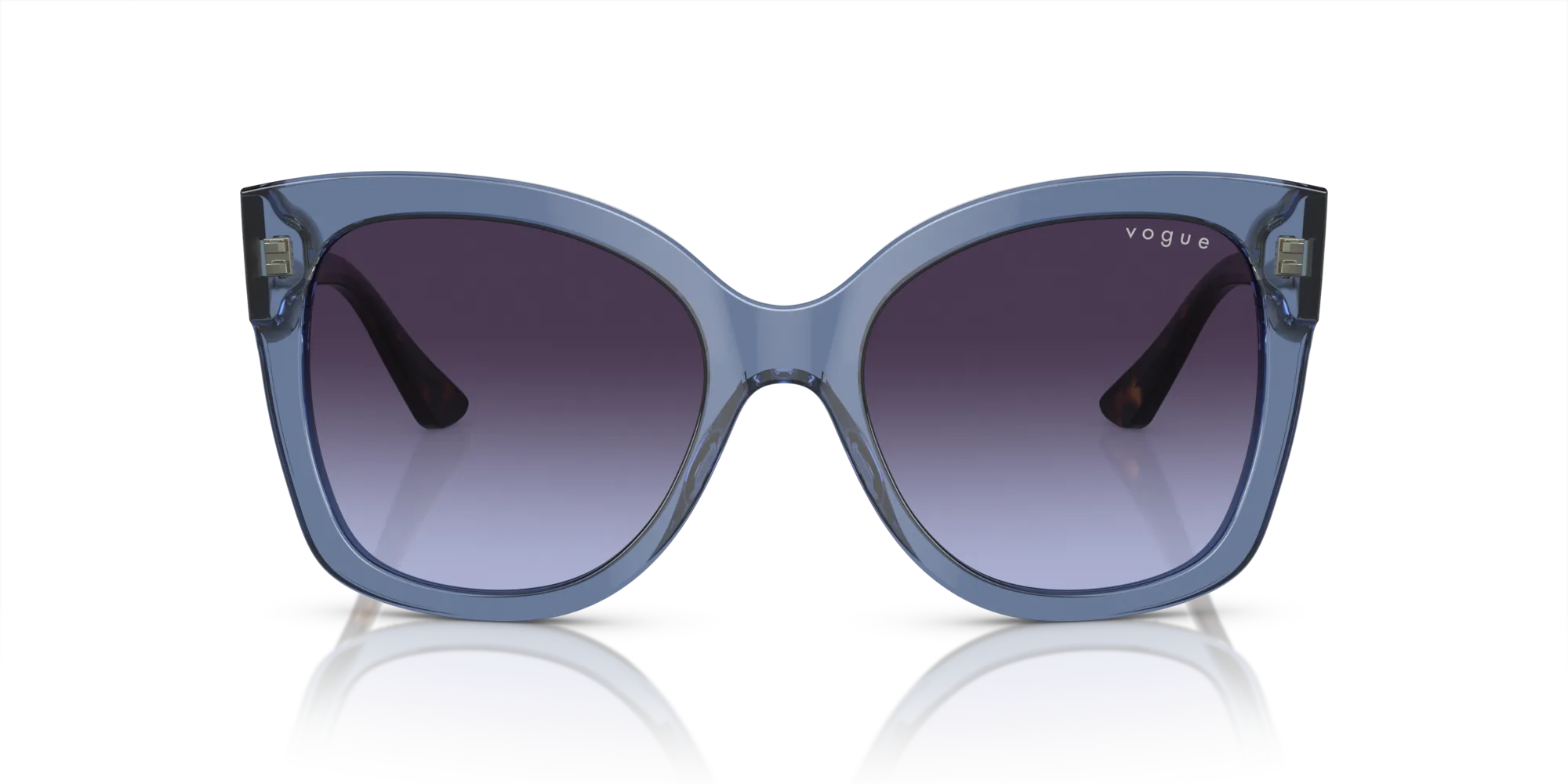 VOGUE EYEWEAR VO5338S 28304Q Occhiali da sole Acetato Blu Grigio Pillow Normale Sfumato - immagine 3