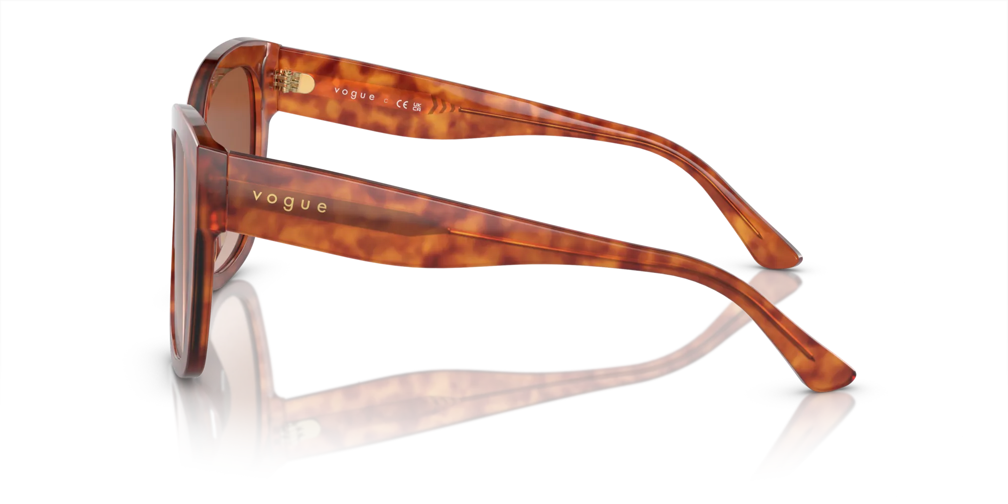 VOGUE EYEWEAR VO5338S 279213 Occhiali da sole Acetato Tartaruga Marrone Pillow Normale Sfumato - immagine 4