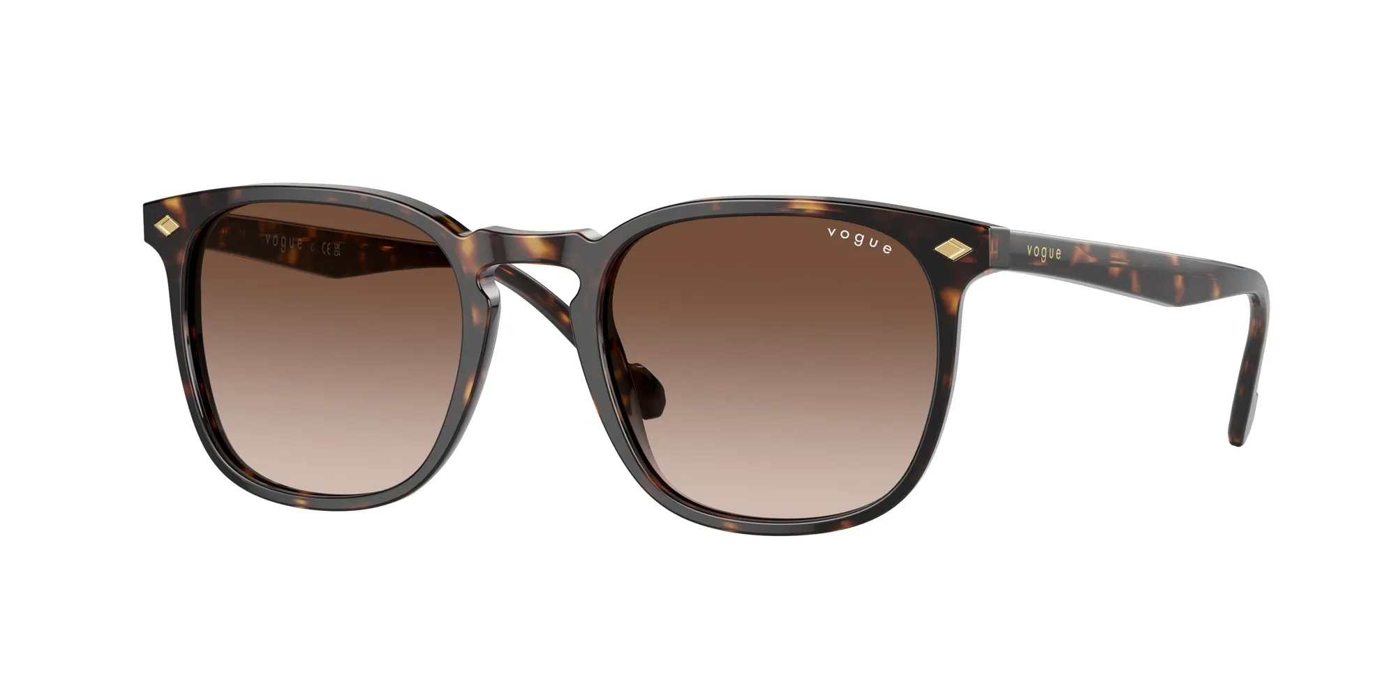 VOGUE EYEWEAR VO5328S W65613 Occhiali da sole Acetato Marrone Marrone Squadrata Normale Sfumato - immagine 1