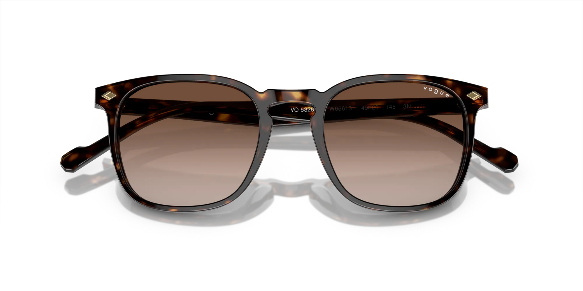 VOGUE EYEWEAR VO5328S W65613 Occhiali da sole Acetato Marrone Marrone Squadrata Normale Sfumato - immagine 2