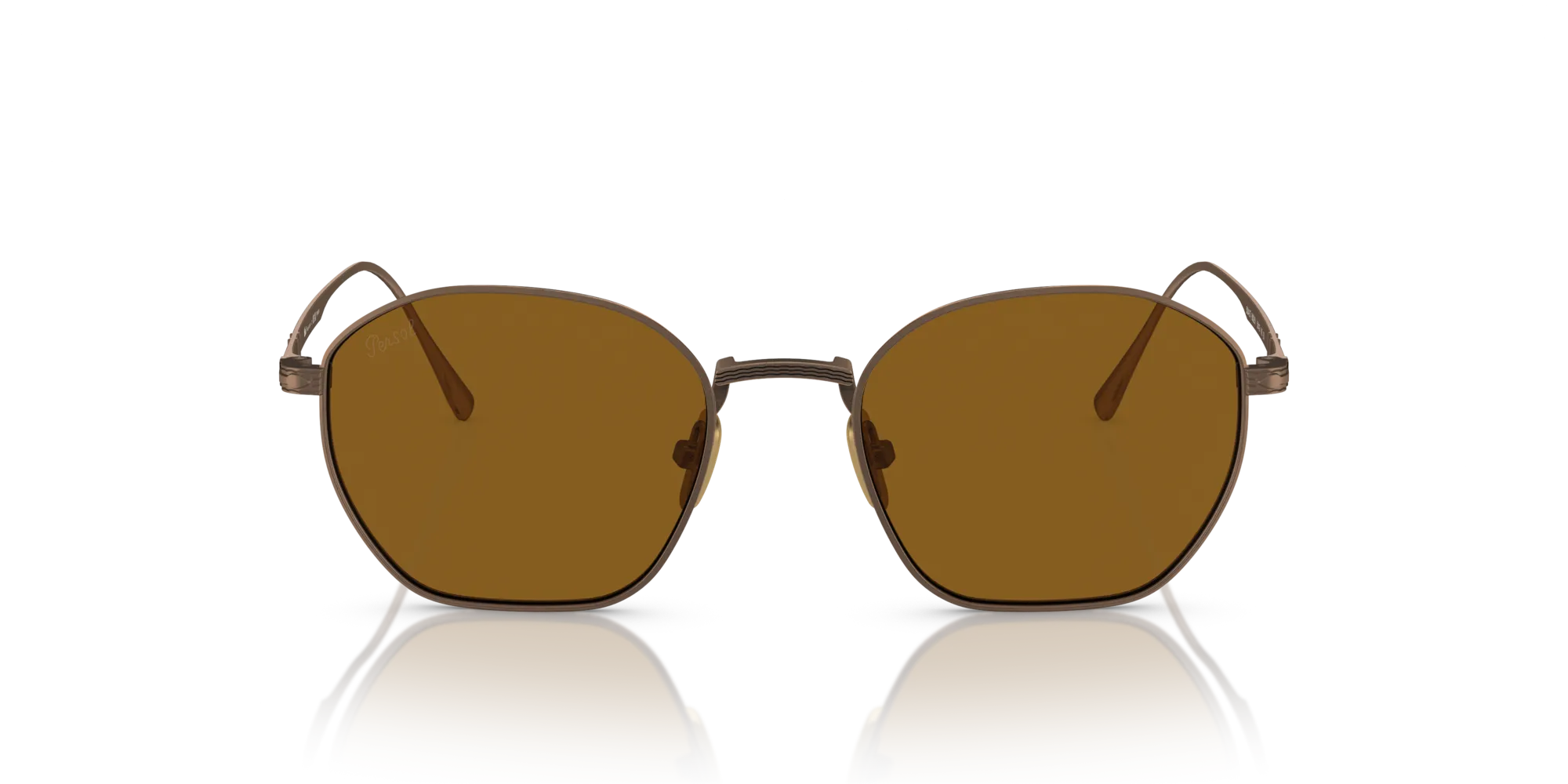 Persol PO5004ST 800333 Occhiali da sole Titanio Marrone Marrone Geometrica Normale - immagine 3
