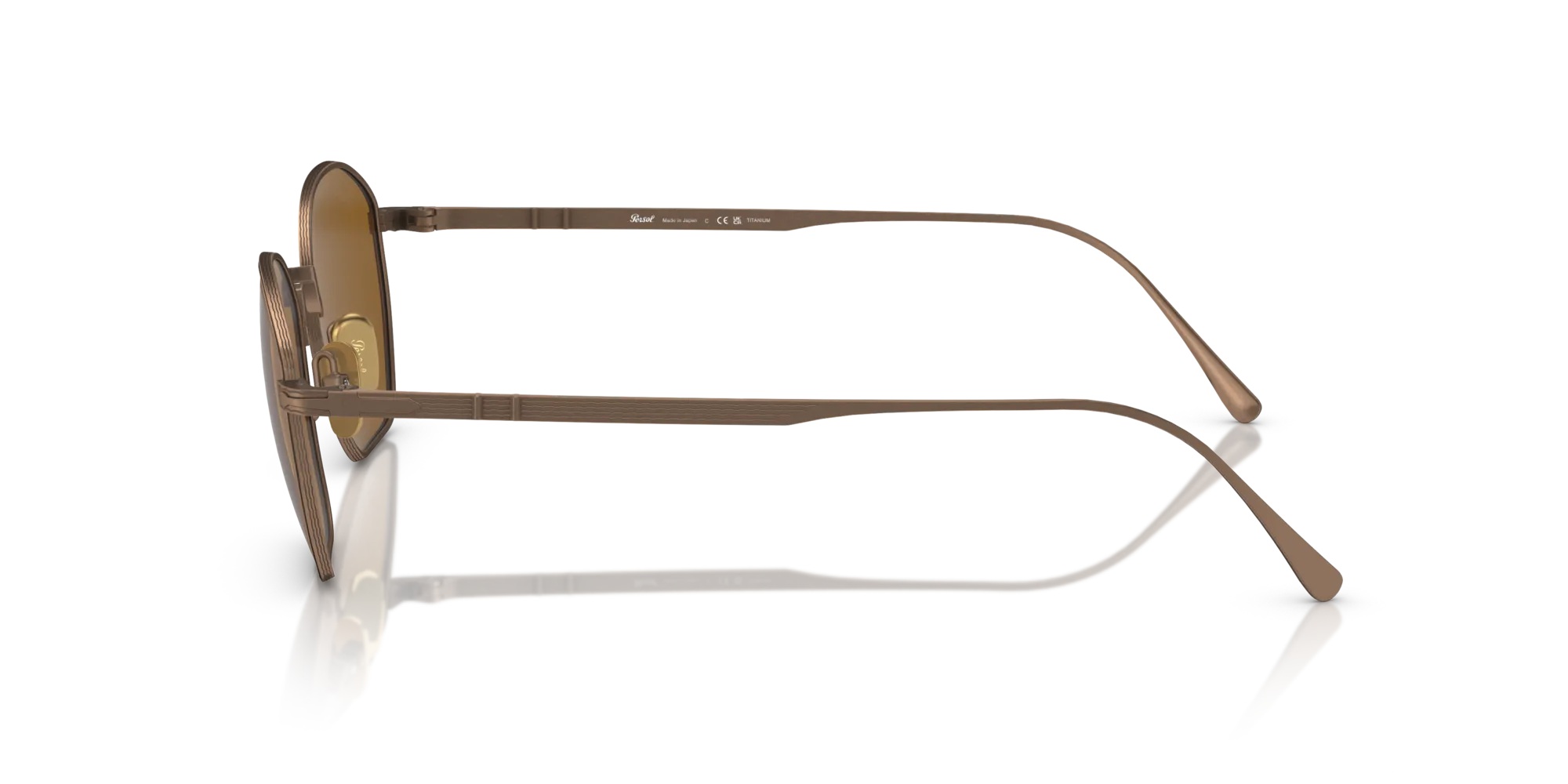 Persol PO5004ST 800333 Occhiali da sole Titanio Marrone Marrone Geometrica Normale - immagine 4