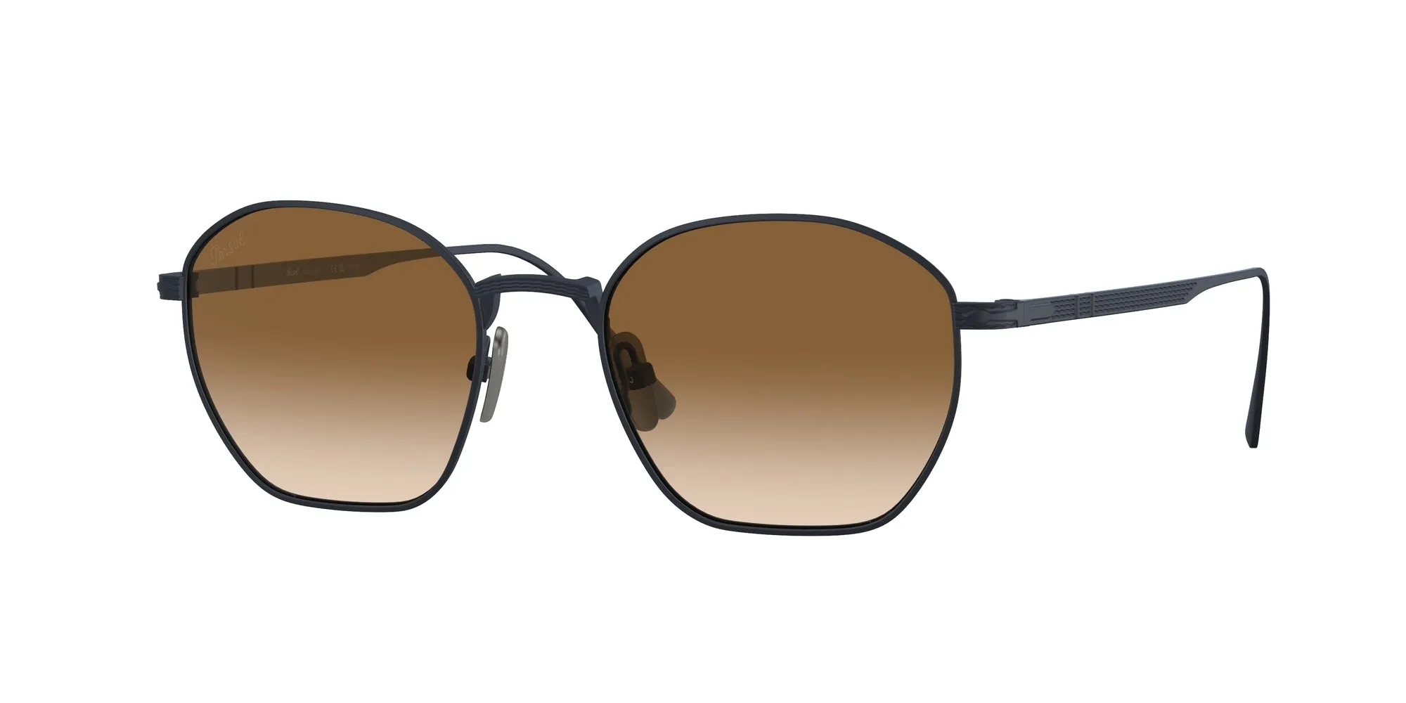 Persol PO5004ST 800251 Occhiali da sole Titanio Blu Marrone Geometrica Normale Sfumato - immagine 1