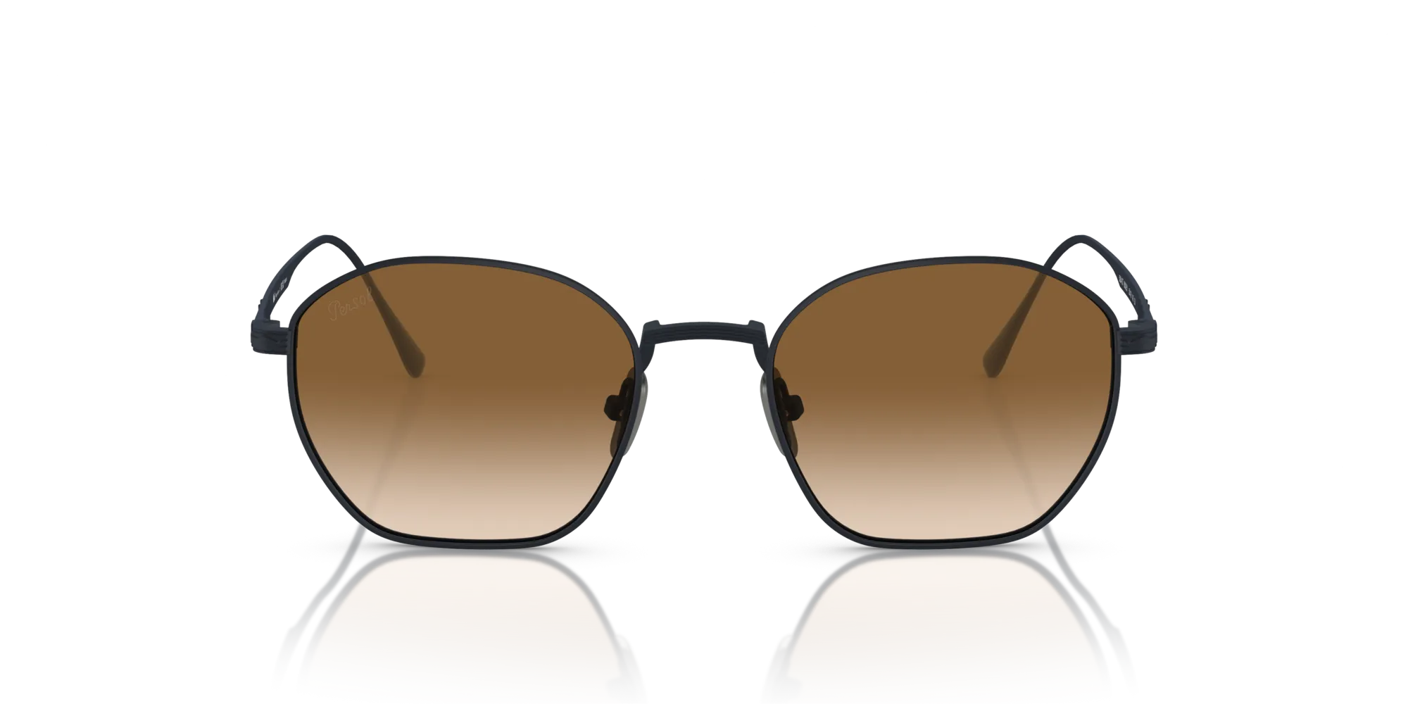 Persol PO5004ST 800251 Occhiali da sole Titanio Blu Marrone Geometrica Normale Sfumato - immagine 3
