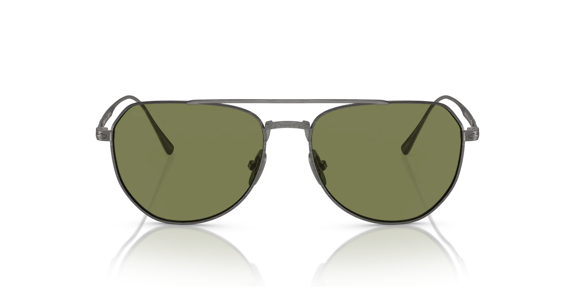 Persol PO5003ST 80014E Occhiali da sole Titanio Grigio Verde Pantos Normale - immagine 3