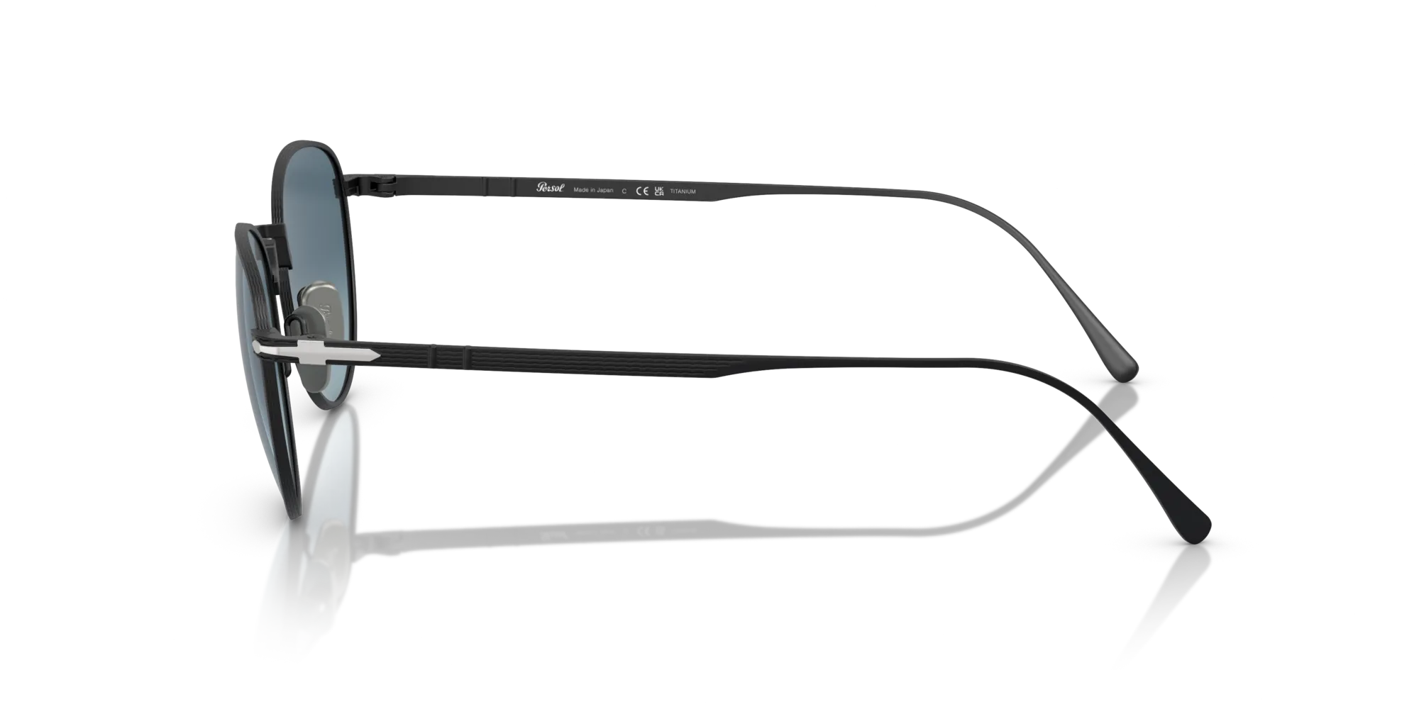 Persol PO5002ST 8004Q8 Occhiali da sole Titanio Nero Blu Pantos Normale Sfumato - immagine 4