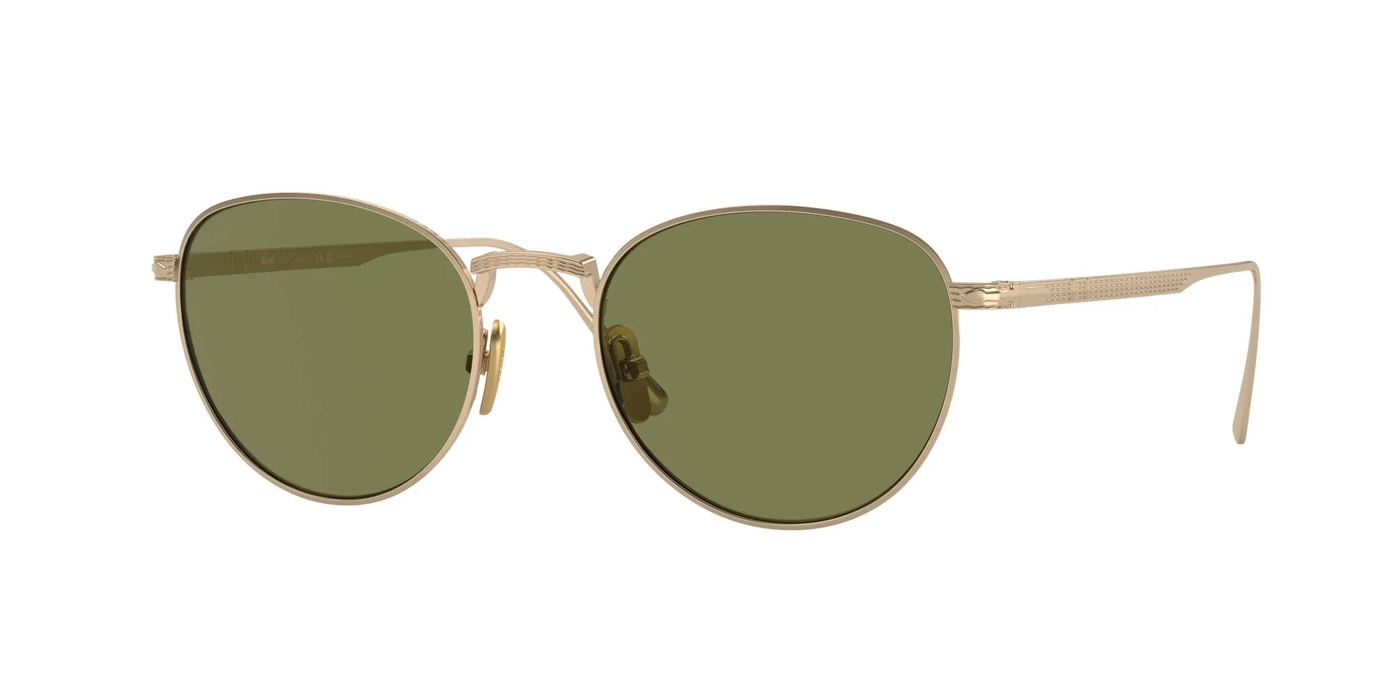Persol PO5002ST 80004E Occhiali da sole Titanio Oro Verde Pantos Normale - immagine 1