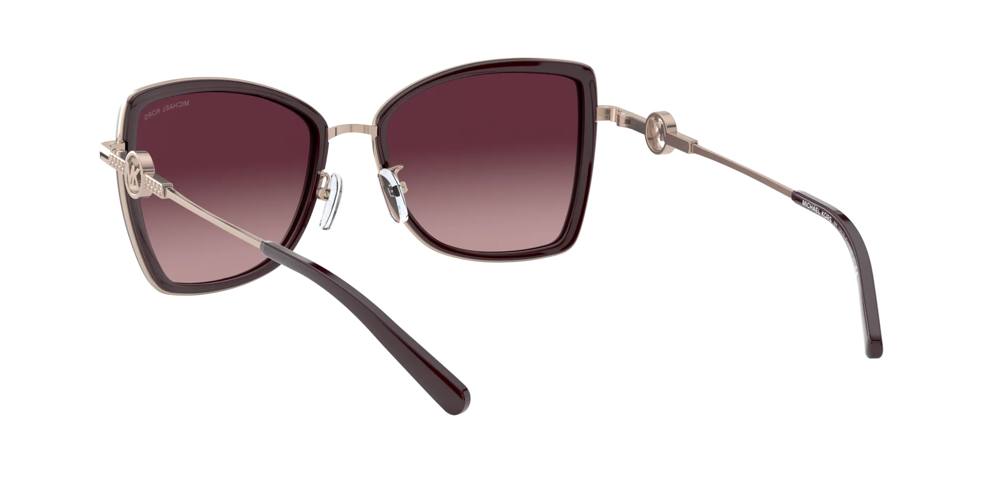 Michael Kors MK1067B CORSICA 11088H Occhiali da sole Metallo Oro Bordeaux Farfalla Normale Sfumato - immagine 4