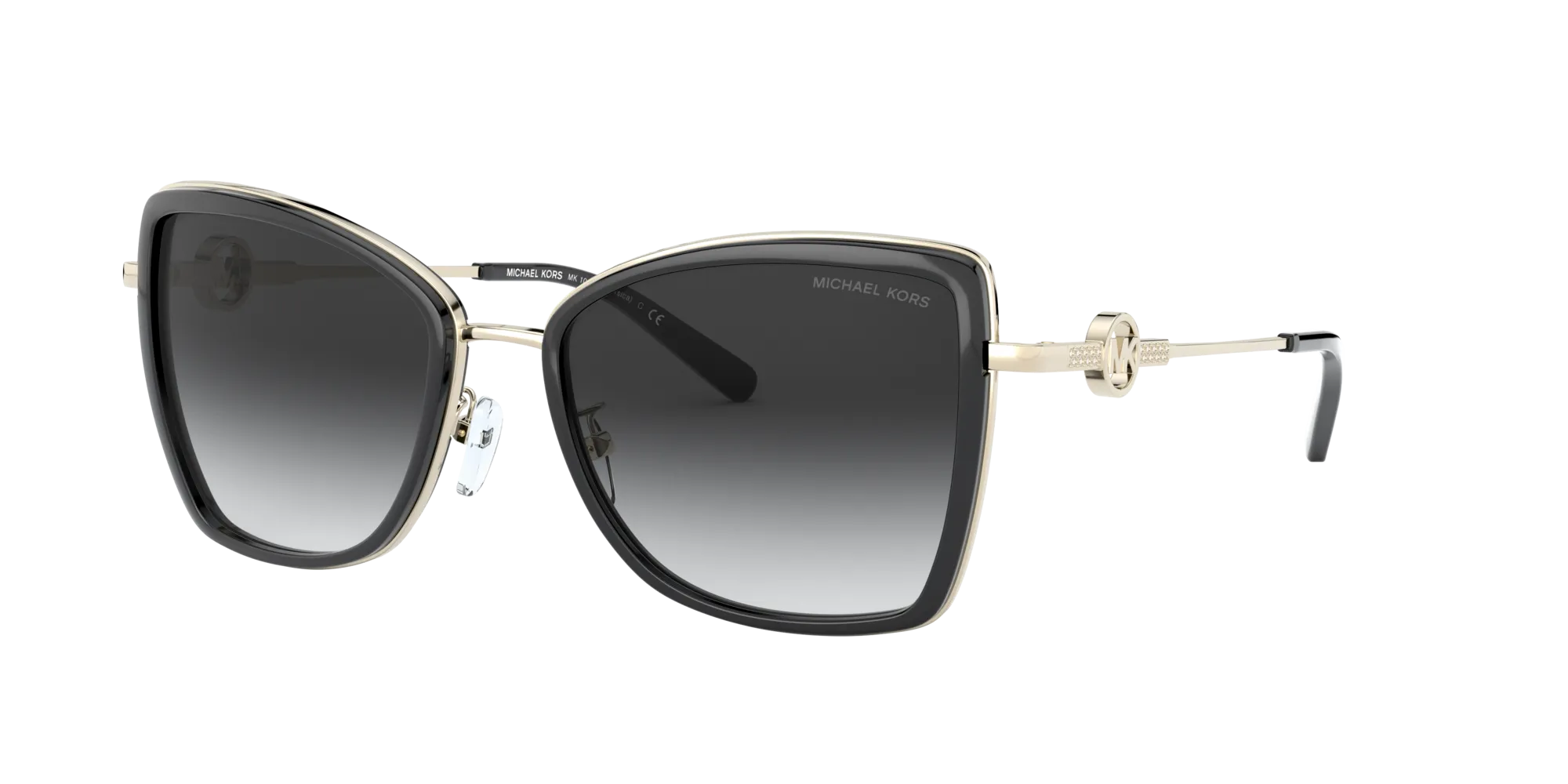 Michael Kors MK1067B CORSICA 10148G Occhiali da sole Metallo Oro Grigio Farfalla Normale Sfumato - immagine 1