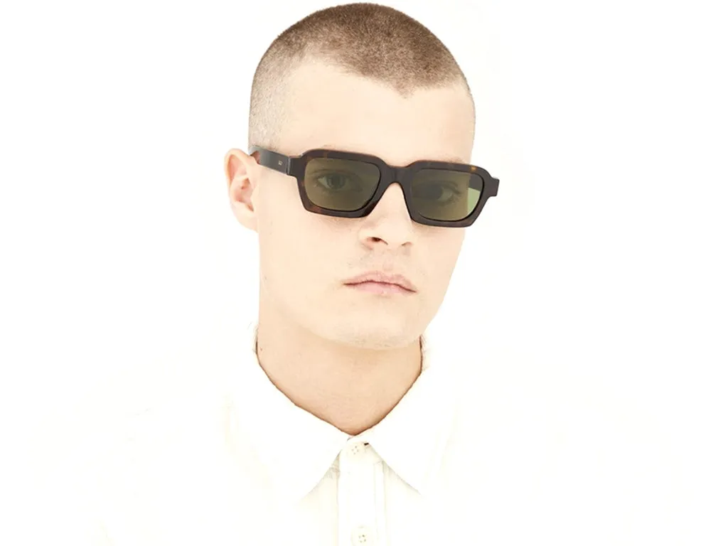 Retrosuperfuture ACQ CARO 3627 GREEN Occhiali da sole Acetato Havana Verde Squadrata Normale - immagine 4