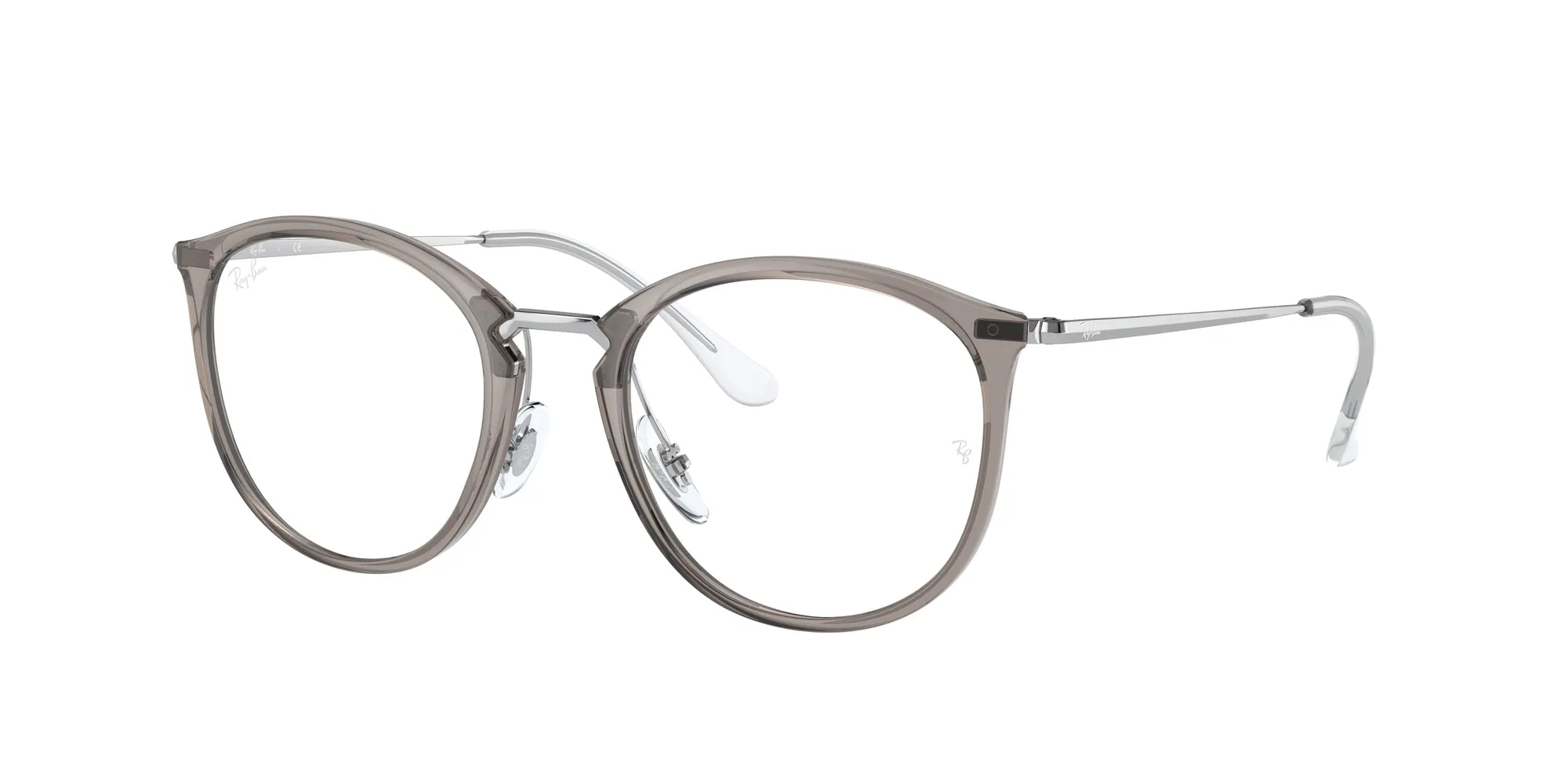 Ray - Ban RX7140 8125 Montature da vista Iniettato Grigio Trasparente Pantos Normale - immagine 1