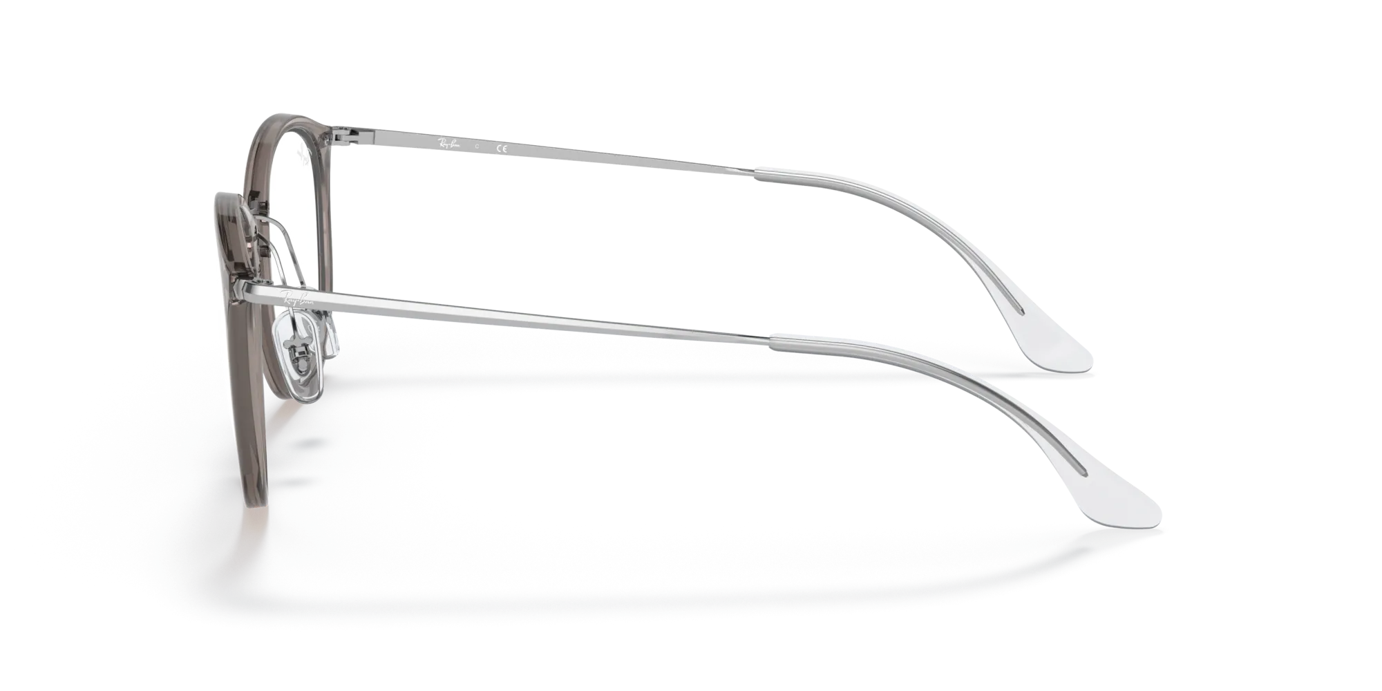 Ray - Ban RX7140 8125 Montature da vista Iniettato Grigio Trasparente Pantos Normale - immagine 4