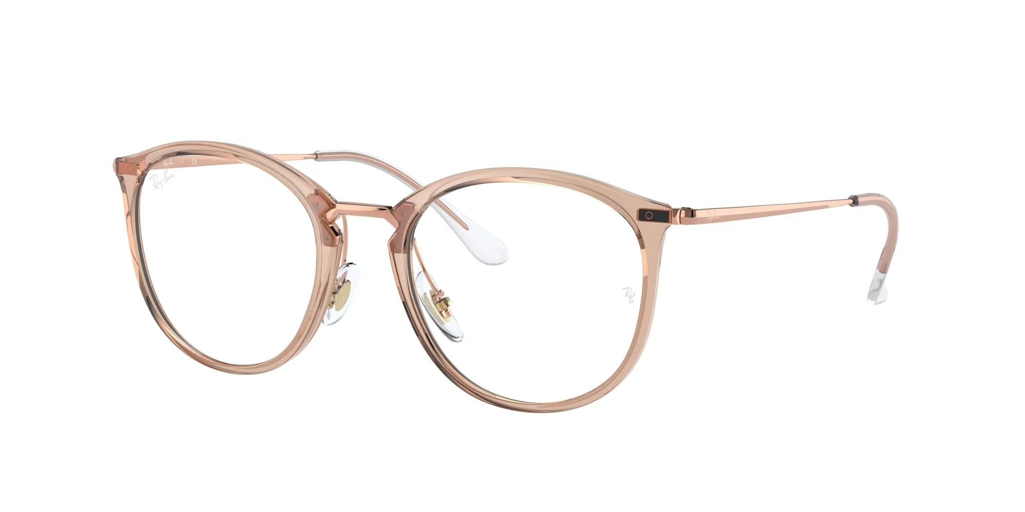 Ray - Ban RX7140 8124 Montature da vista Iniettato Marrone Trasparente Pantos Normale - immagine 1
