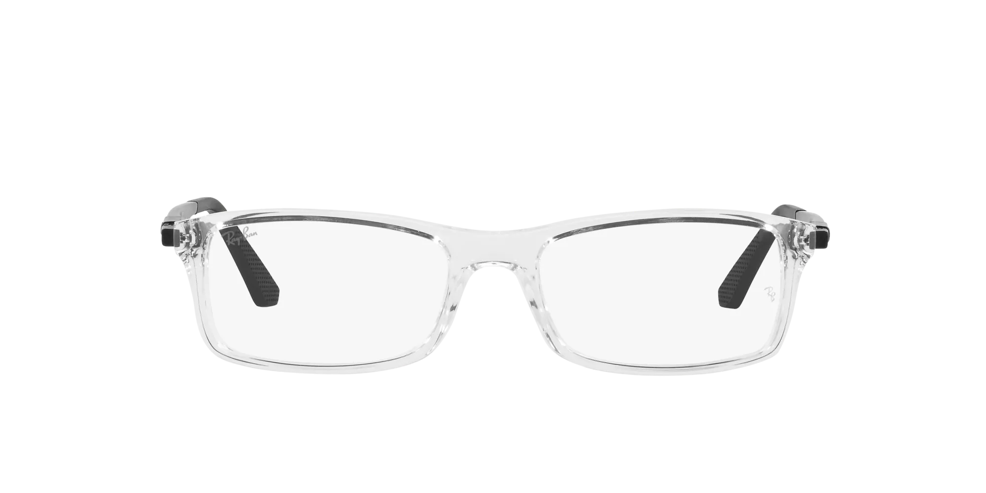 Ray - Ban RX7017 5943 Montature da vista Iniettato Trasparente Trasparente Squadrata Normale - immagine 2