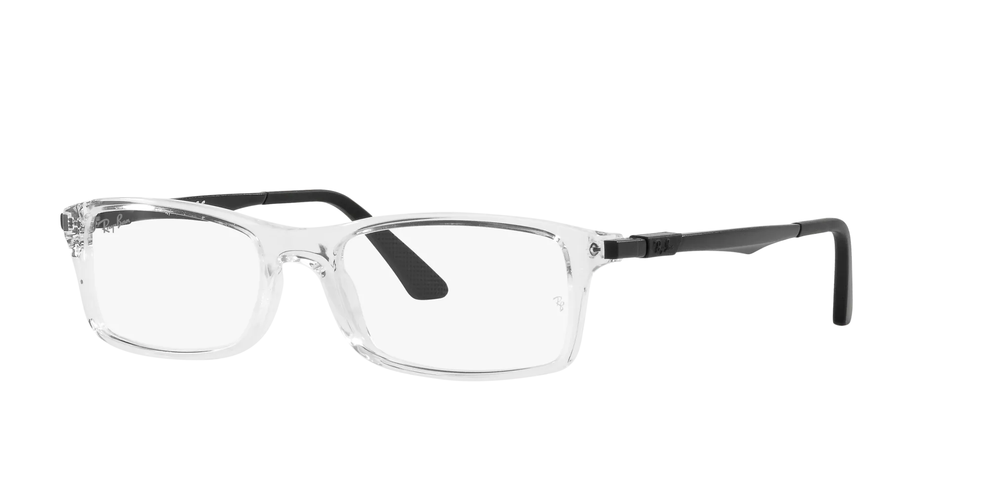 Ray - Ban RX7017 5943 Montature da vista Iniettato Trasparente Trasparente Squadrata Normale - immagine 3