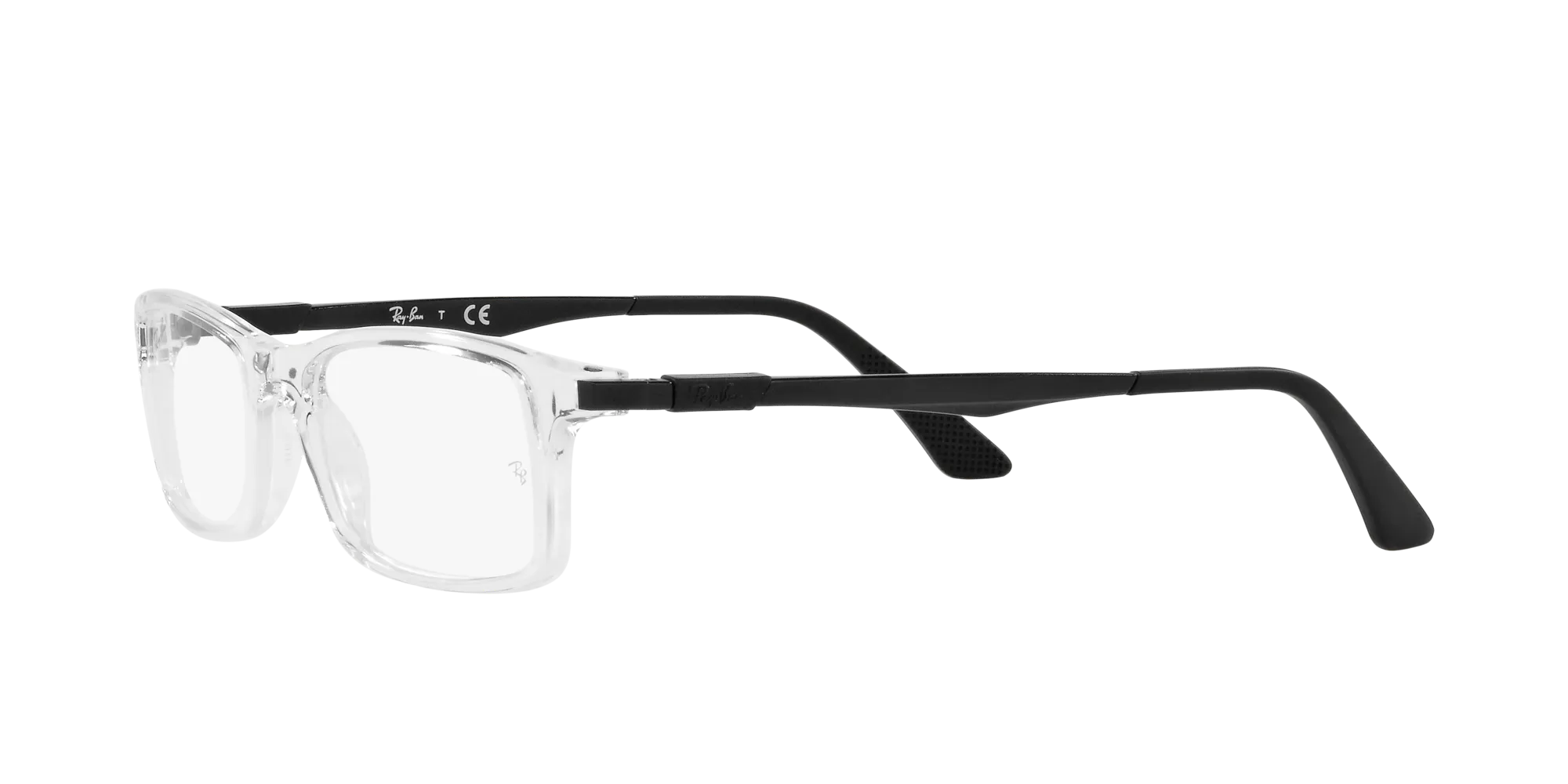 Ray - Ban RX7017 5943 Montature da vista Iniettato Trasparente Trasparente Squadrata Normale - immagine 4