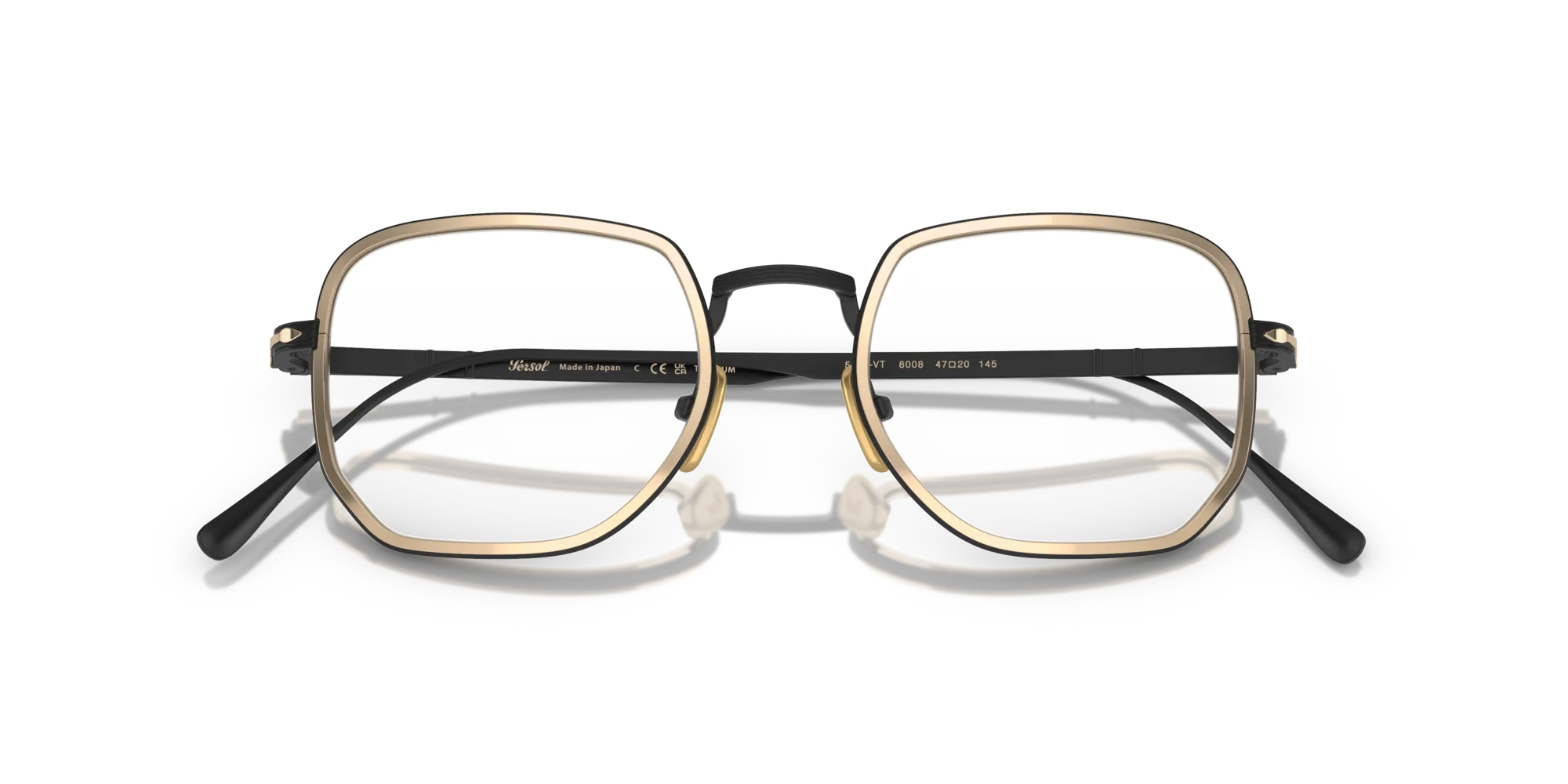 Persol PO5006VT 8008 Montature da vista Titanio Oro Geometrica - immagine 2