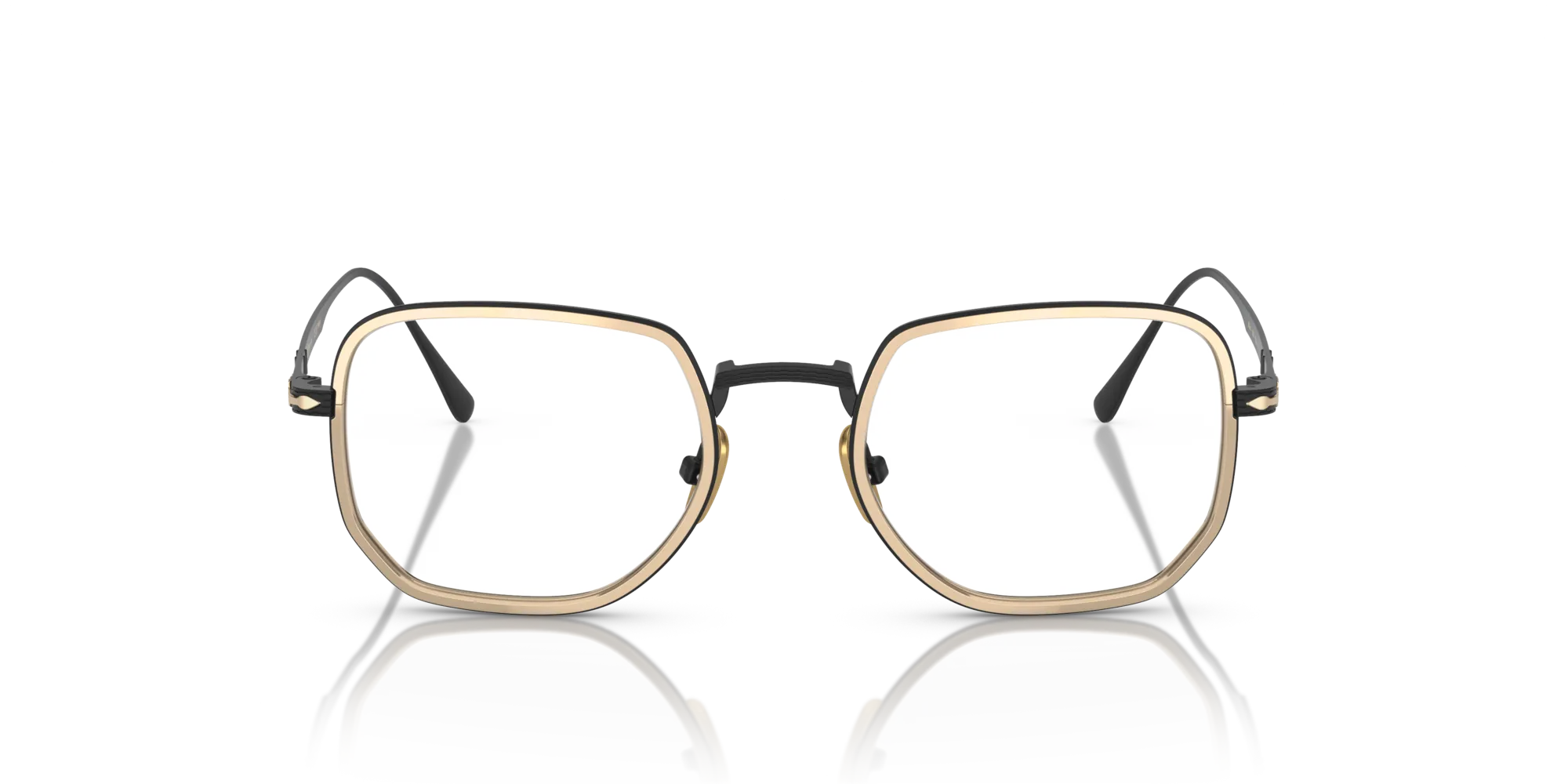 Persol PO5006VT 8008 Montature da vista Titanio Nero Trasparente Squadrata Normale - immagine 3