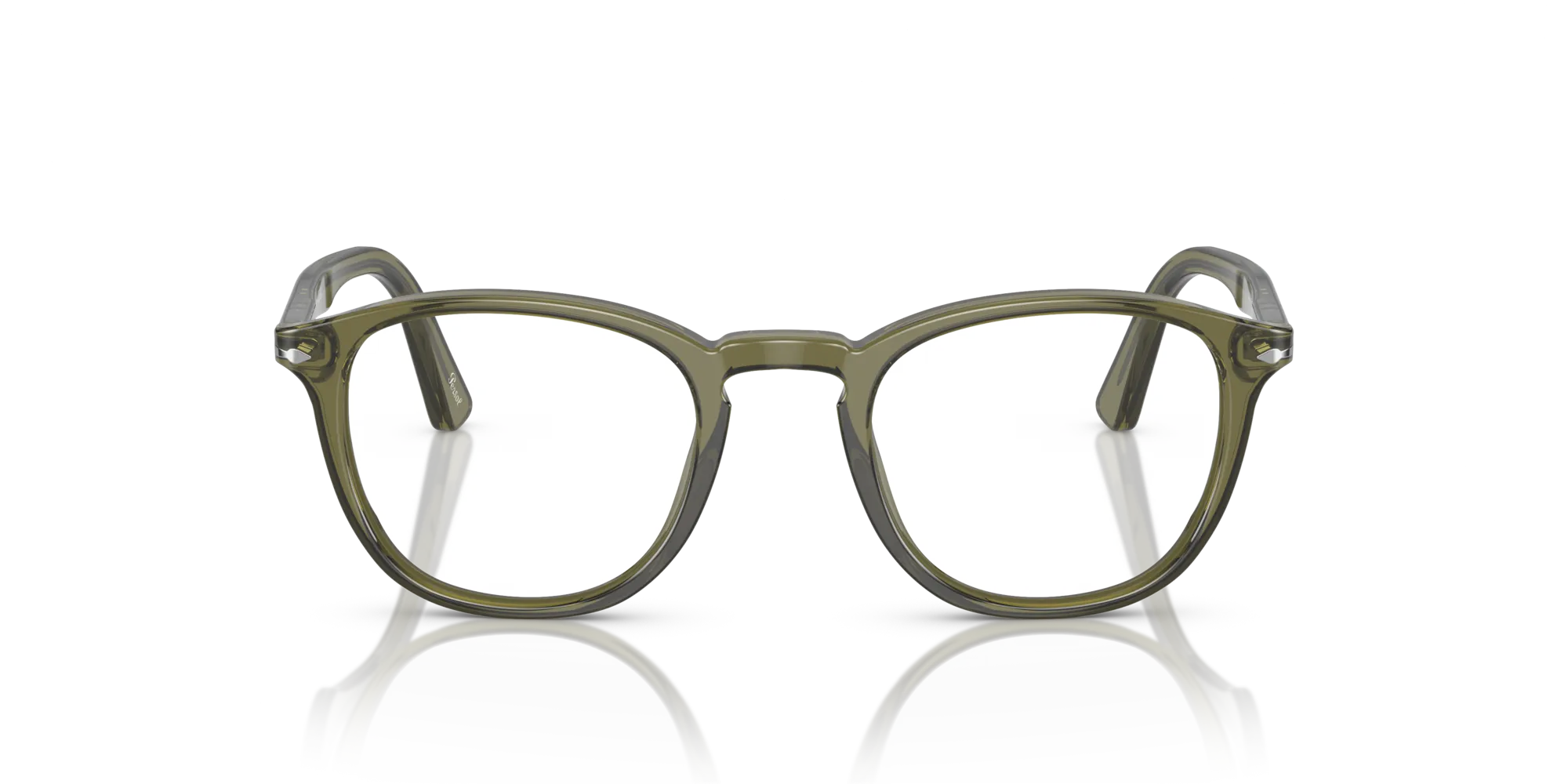 Persol PO3143V 1142 Montature da vista Acetato Verde Trasparente Rotonda Normale - immagine 3