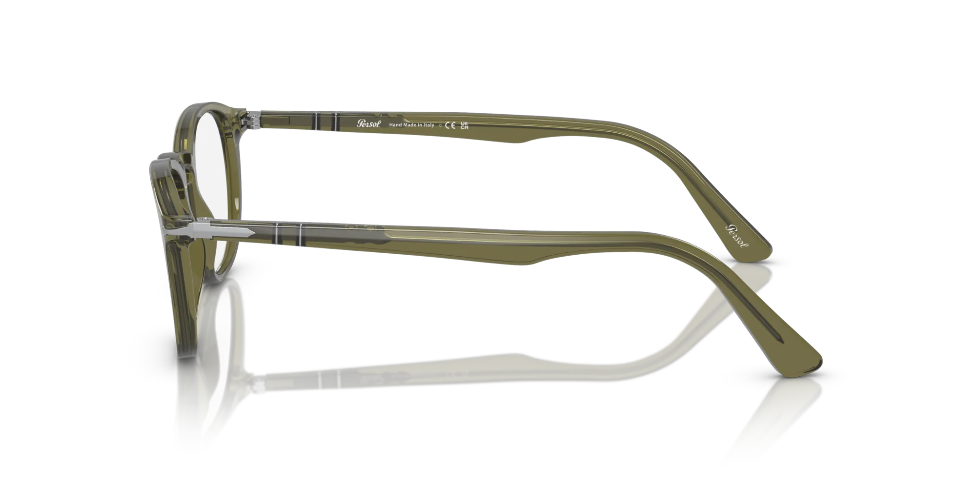 Persol PO3143V 1142 Montature da vista Acetato Verde Trasparente Rotonda Normale - immagine 4