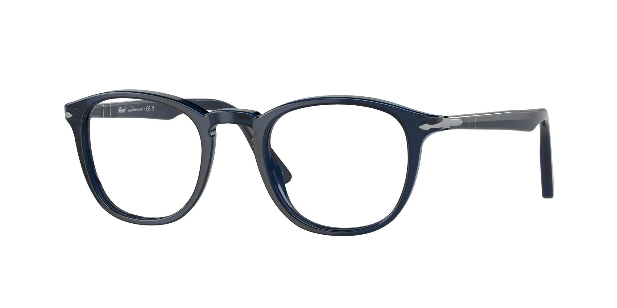 Persol PO3143V 1141 Montature da vista Acetato Blu Trasparente Rotonda Normale - immagine 1