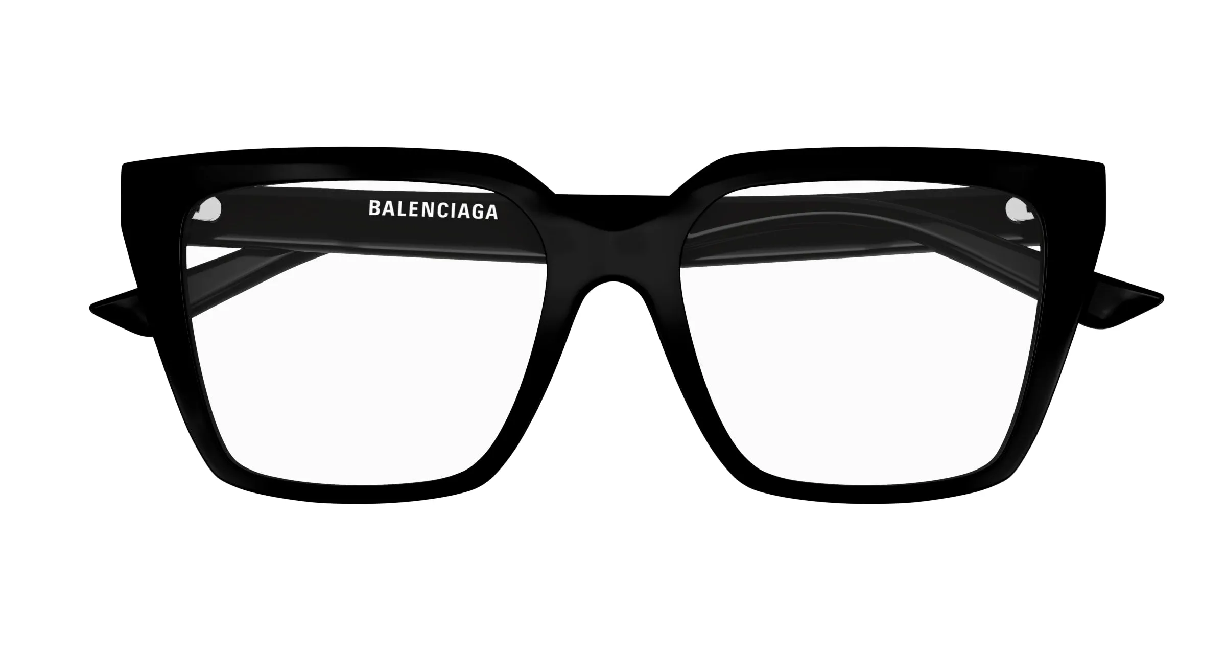 Balenciaga BB0130O 001 Montature da vista Acetato Nero Trasparente Squadrata - immagine 2