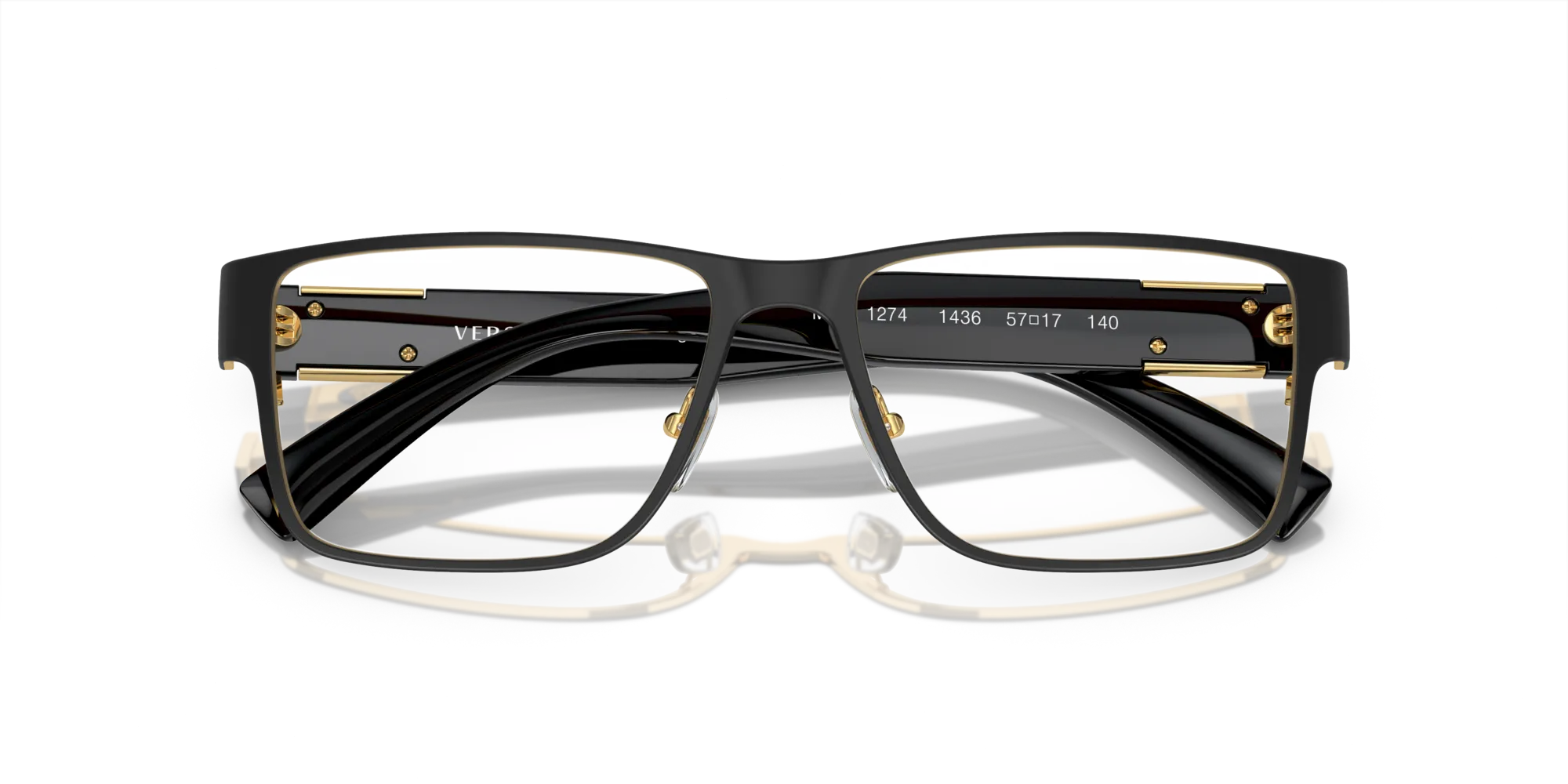 Versace VE1274 1436 Montature da vista Metallo Nero Squadrata Normale - immagine 2