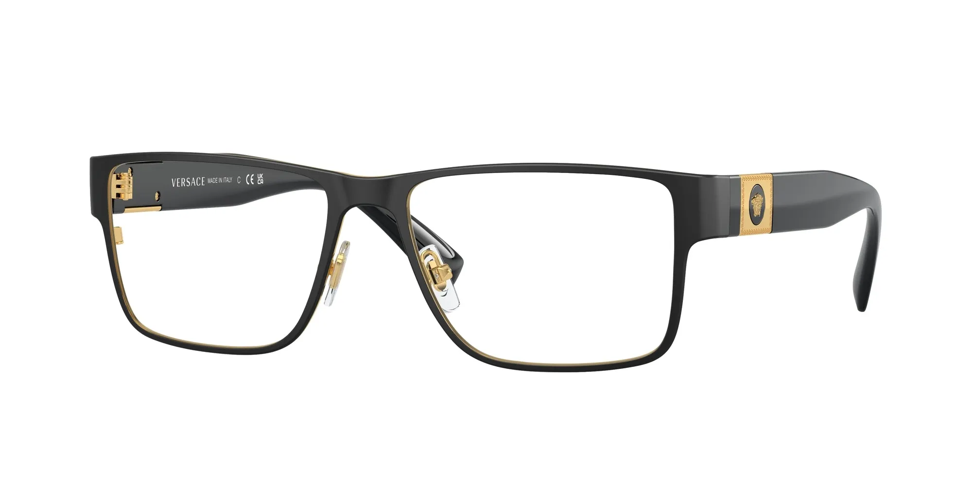 Versace VE1274 1436 Montature da vista Metallo Nero Squadrata - immagine 1