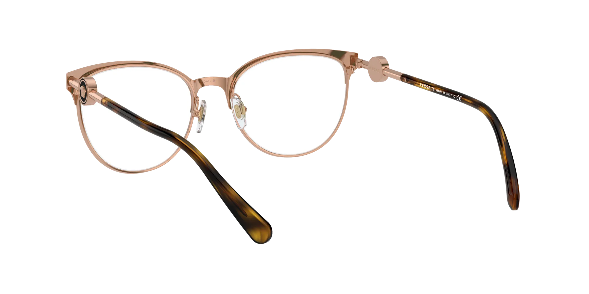 Versace VE1271 1412 Montature da vista Metallo Rosa Cat Eye Normale - immagine 4
