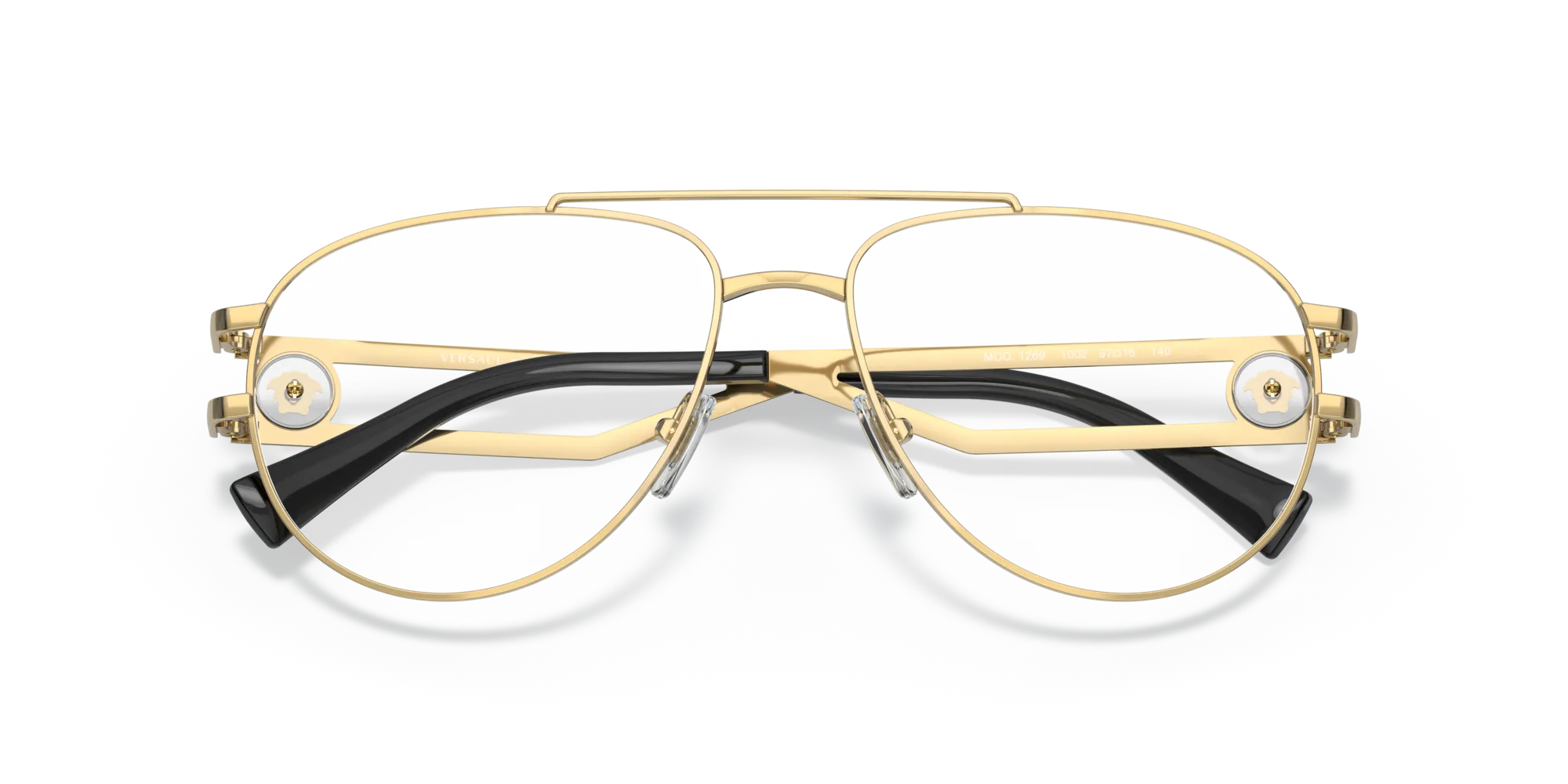 Versace VE1269 1002 Montature da vista Metallo Oro Pilot - immagine 2