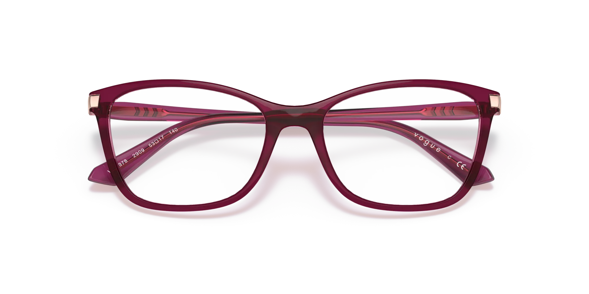 VOGUE EYEWEAR VO5378 2909 Montature da vista Iniettato Viola Pillow Normale - immagine 2