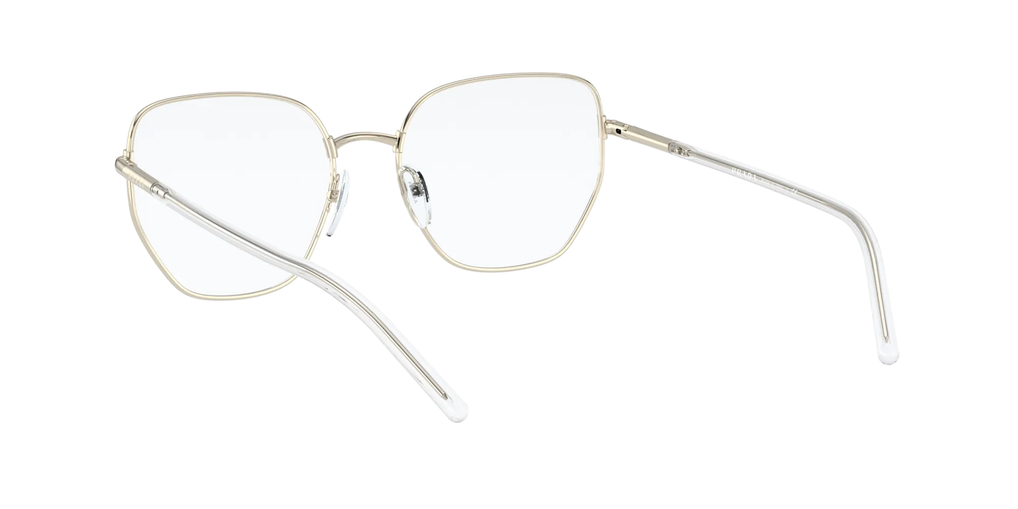 Prada PR 60WV ZVN1O1 Montature da vista Metallo Oro Trasparente Geometrica Normale - immagine 4