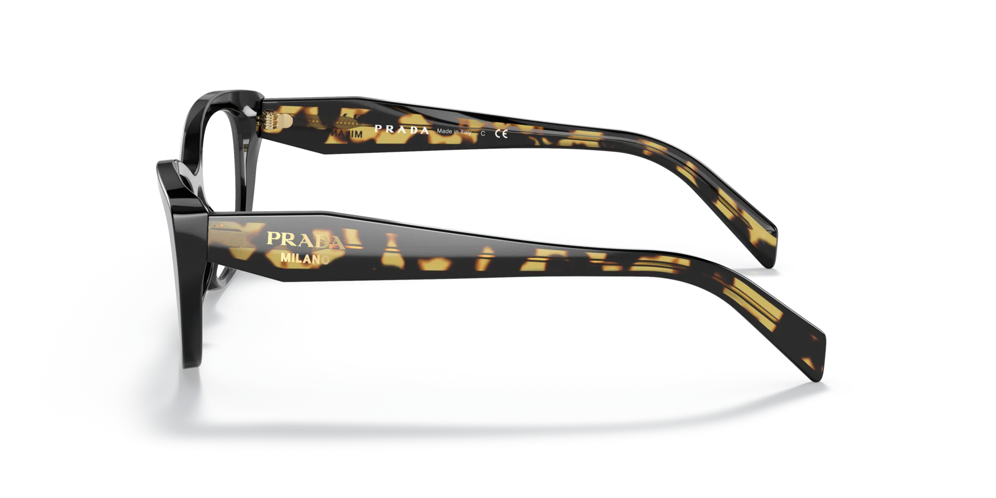Prada PR 19WV 1AB1O1 Montature da vista Acetato Nero Cat Eye Normale - immagine 4