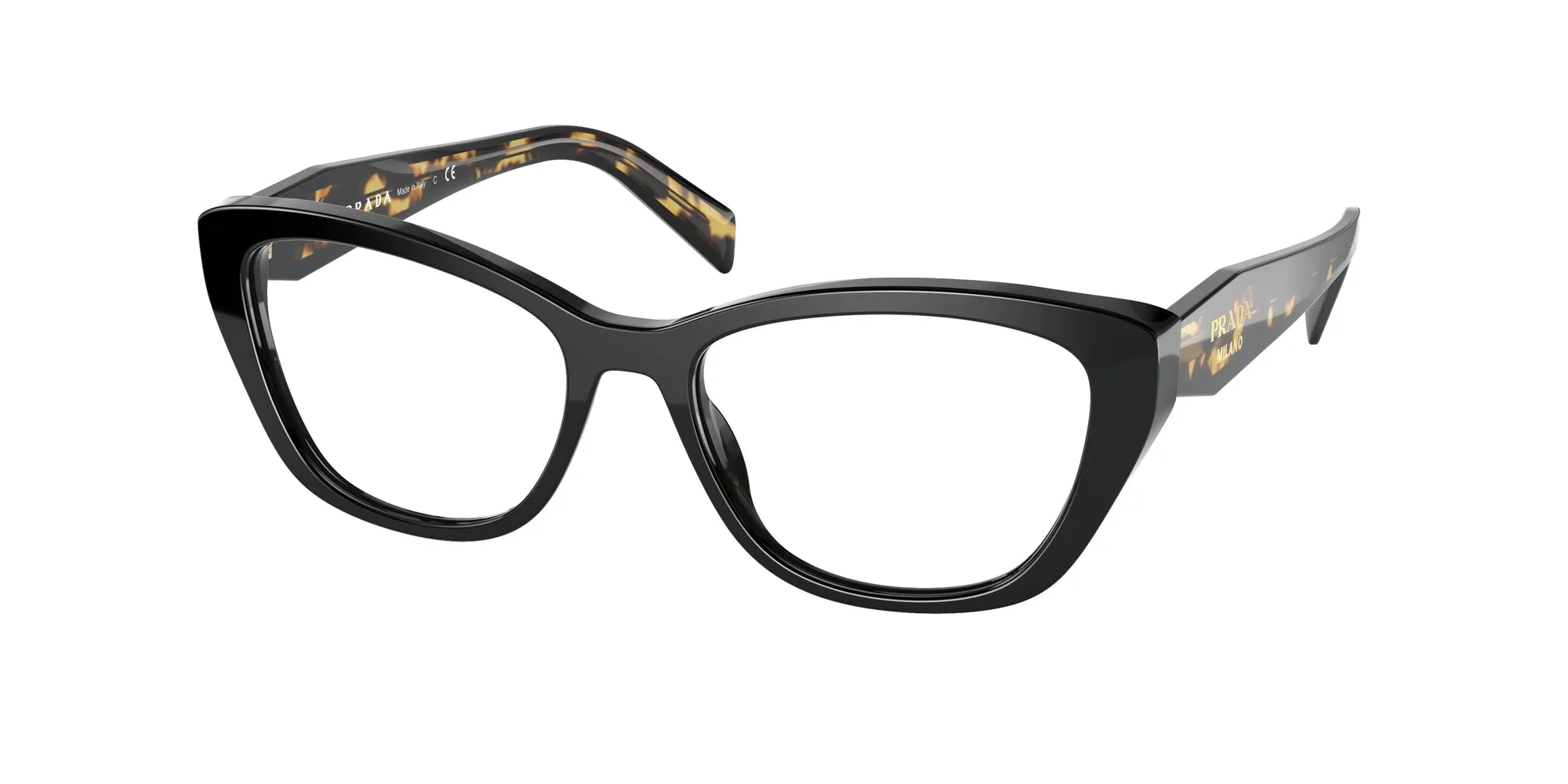 Prada PR 19WV 1AB1O1 Montature da vista Plastica Nero Cat Eye - immagine 1