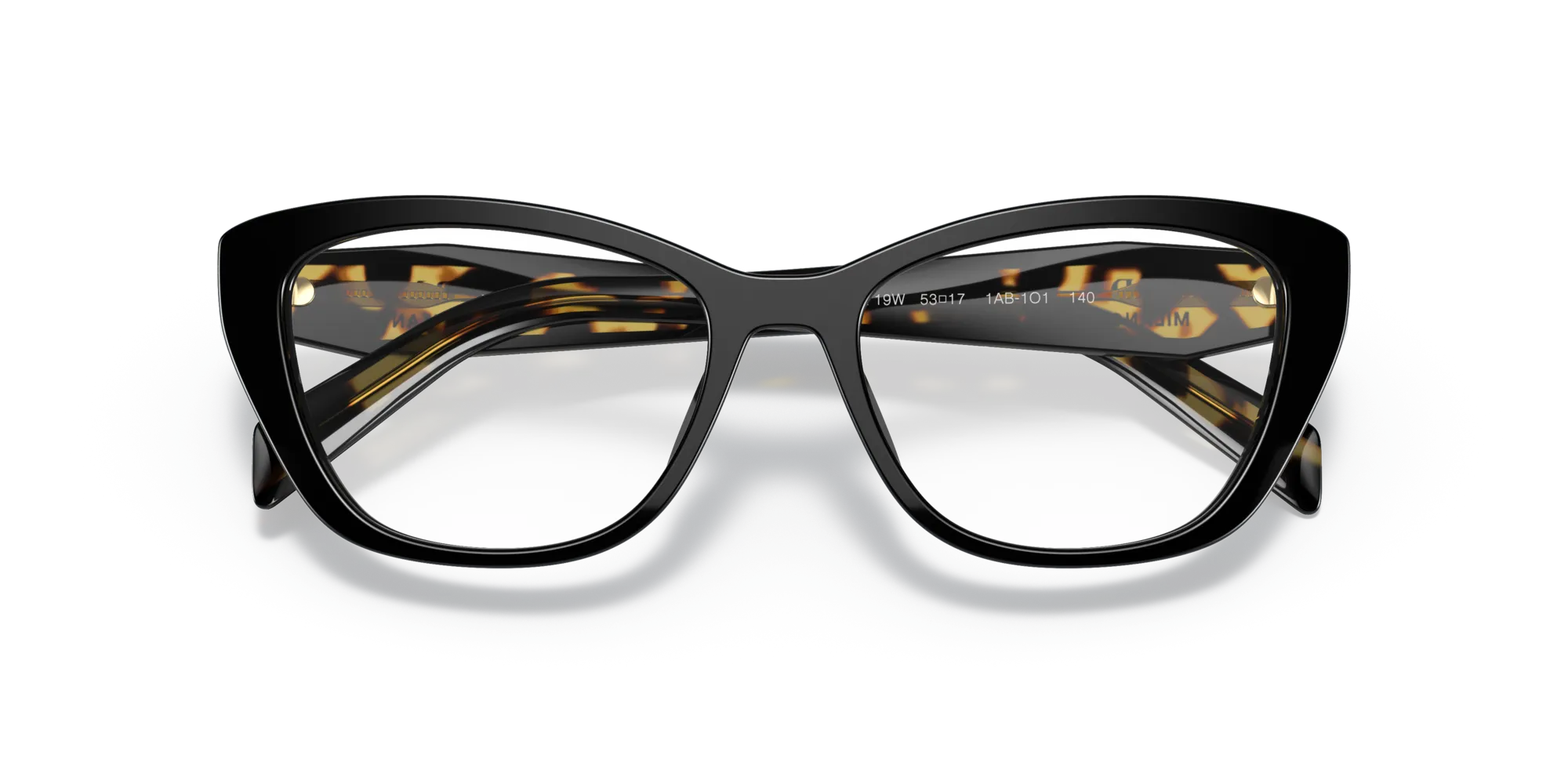 Prada PR 19WV 1AB1O1 Montature da vista Plastica Nero Cat Eye - immagine 2