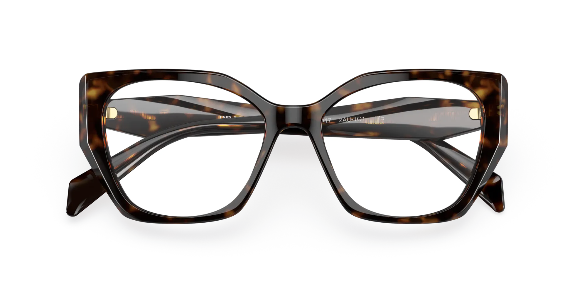 Prada PR 18WV 2AU1O1 Montature da vista Acetato Tartaruga Geometrica Normale - immagine 2