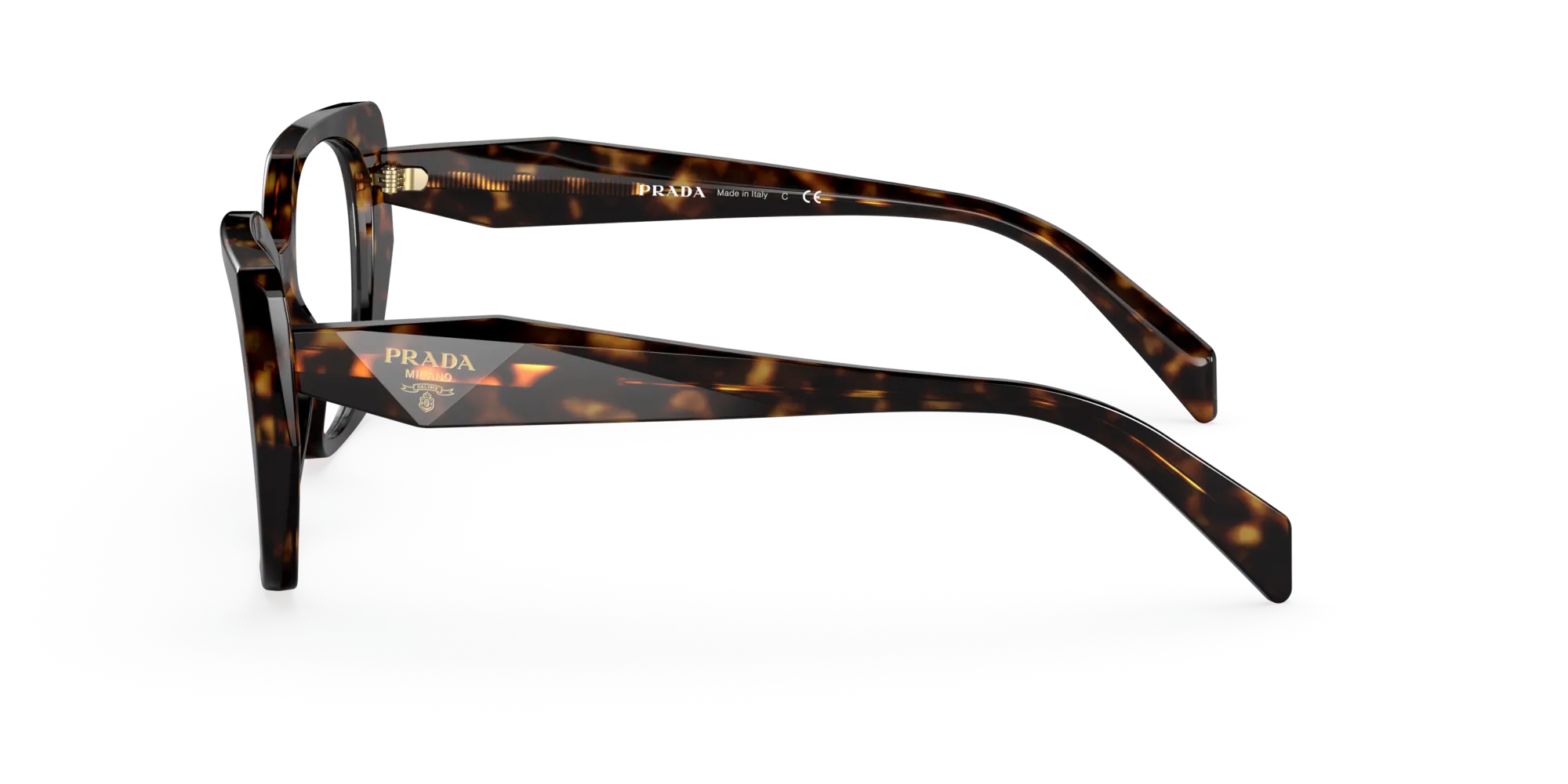 Prada PR 18WV 2AU1O1 Montature da vista Acetato Tartaruga Geometrica Normale - immagine 4