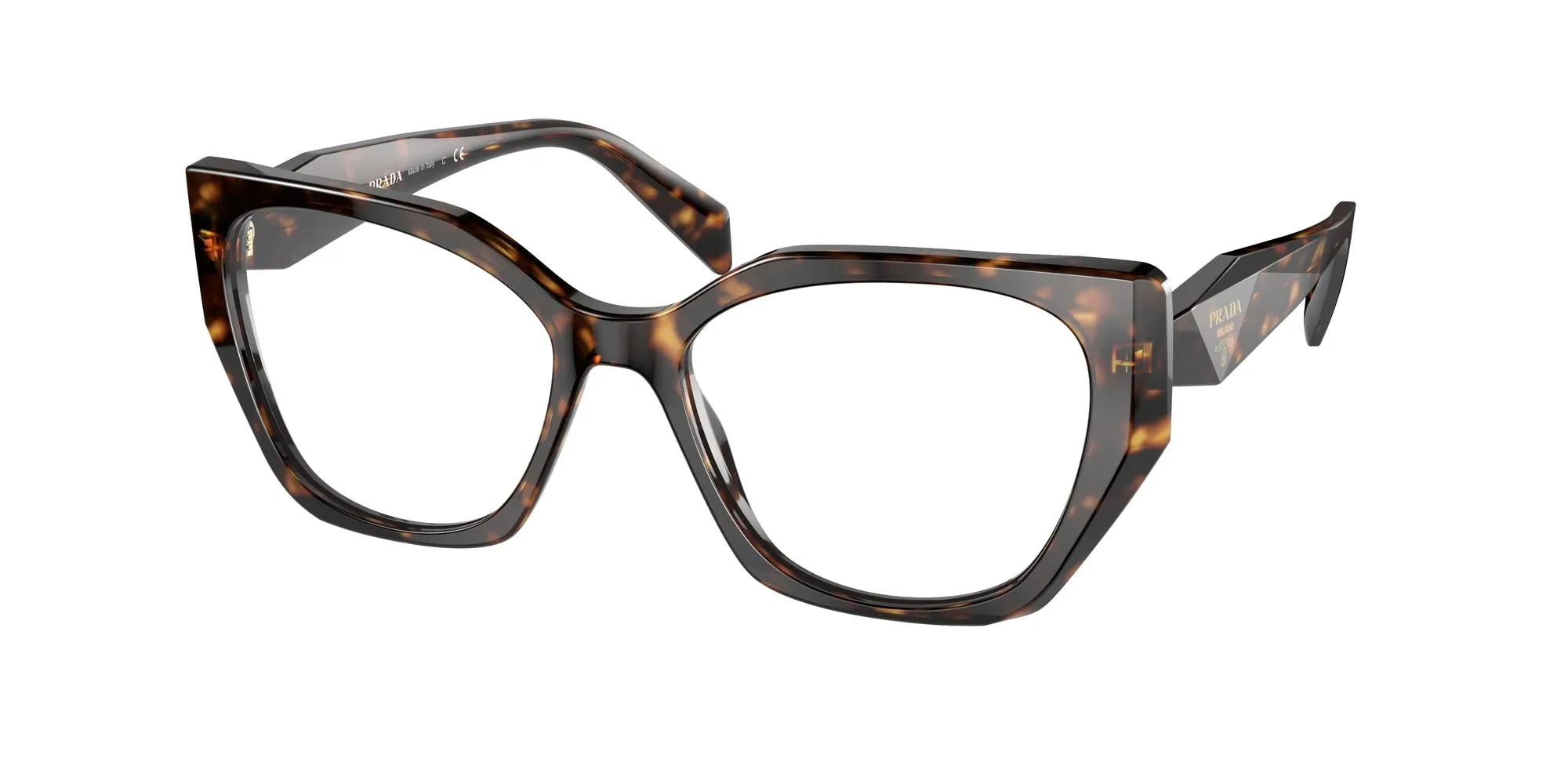 Prada PR 18WV 2AU1O1 Montature da vista Acetato Tartaruga Geometrica Normale - immagine 1