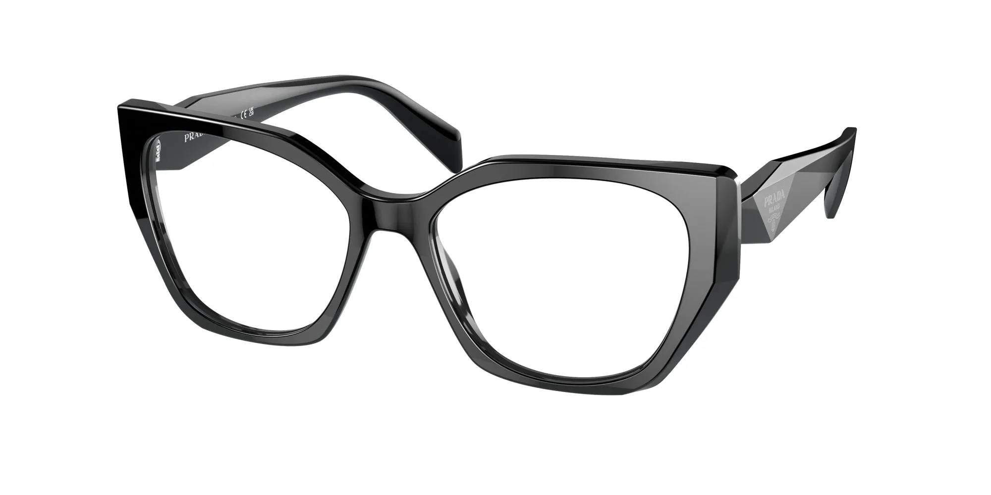 Prada PR 18WV 1AB1O1 Montature da vista Acetato Nero Geometrica Normale - immagine 1