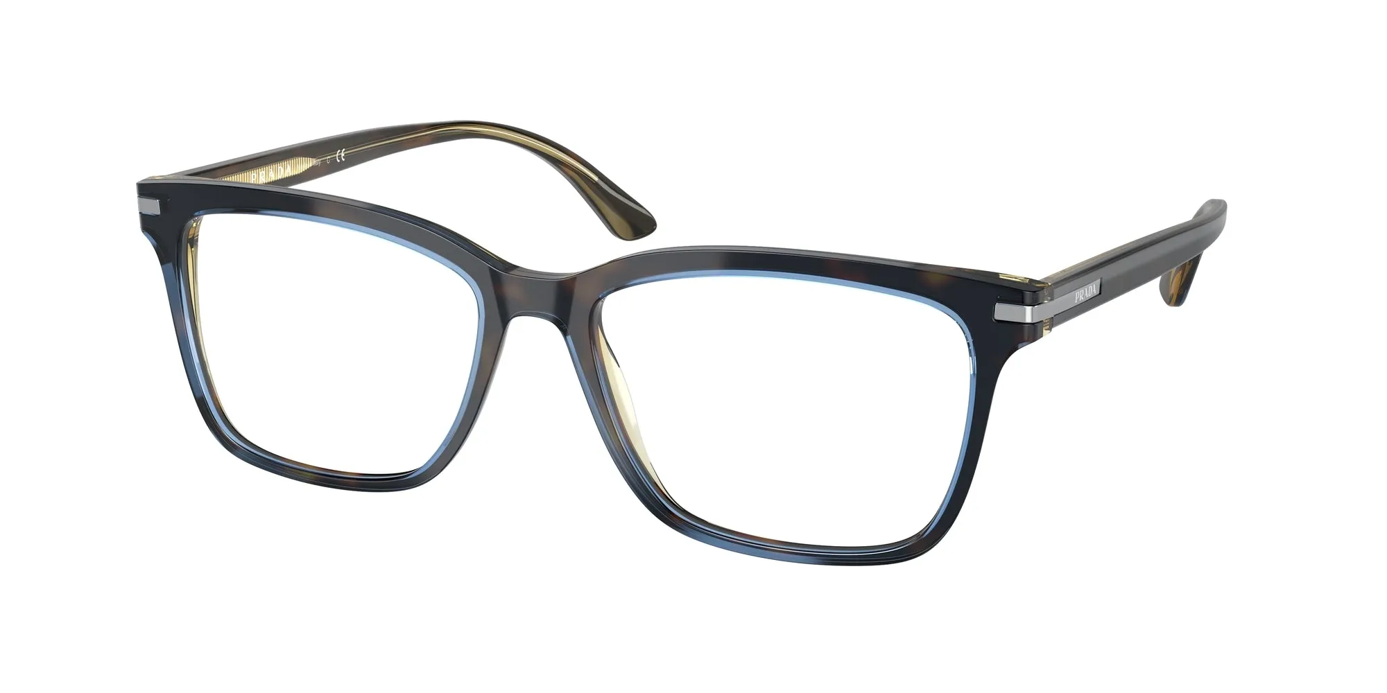 Prada PR 14WV ZXH1O1 Montature da vista Acetato Blu Squadrata Normale - immagine 1
