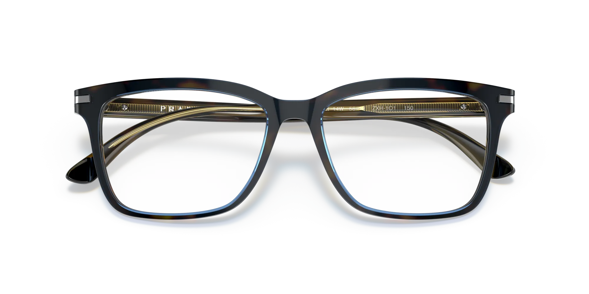 Prada PR 14WV ZXH1O1 Montature da vista Acetato Blu Squadrata Normale - immagine 2