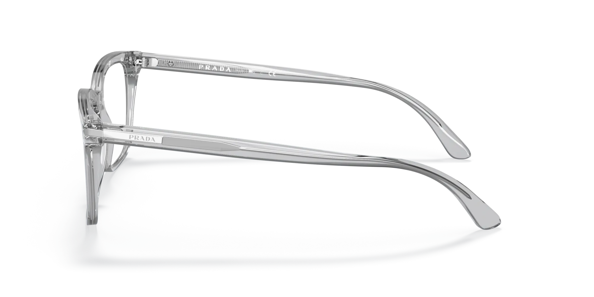 Prada PR 14WV U431O1 Montature da vista Acetato Grigio Squadrata Normale - immagine 4