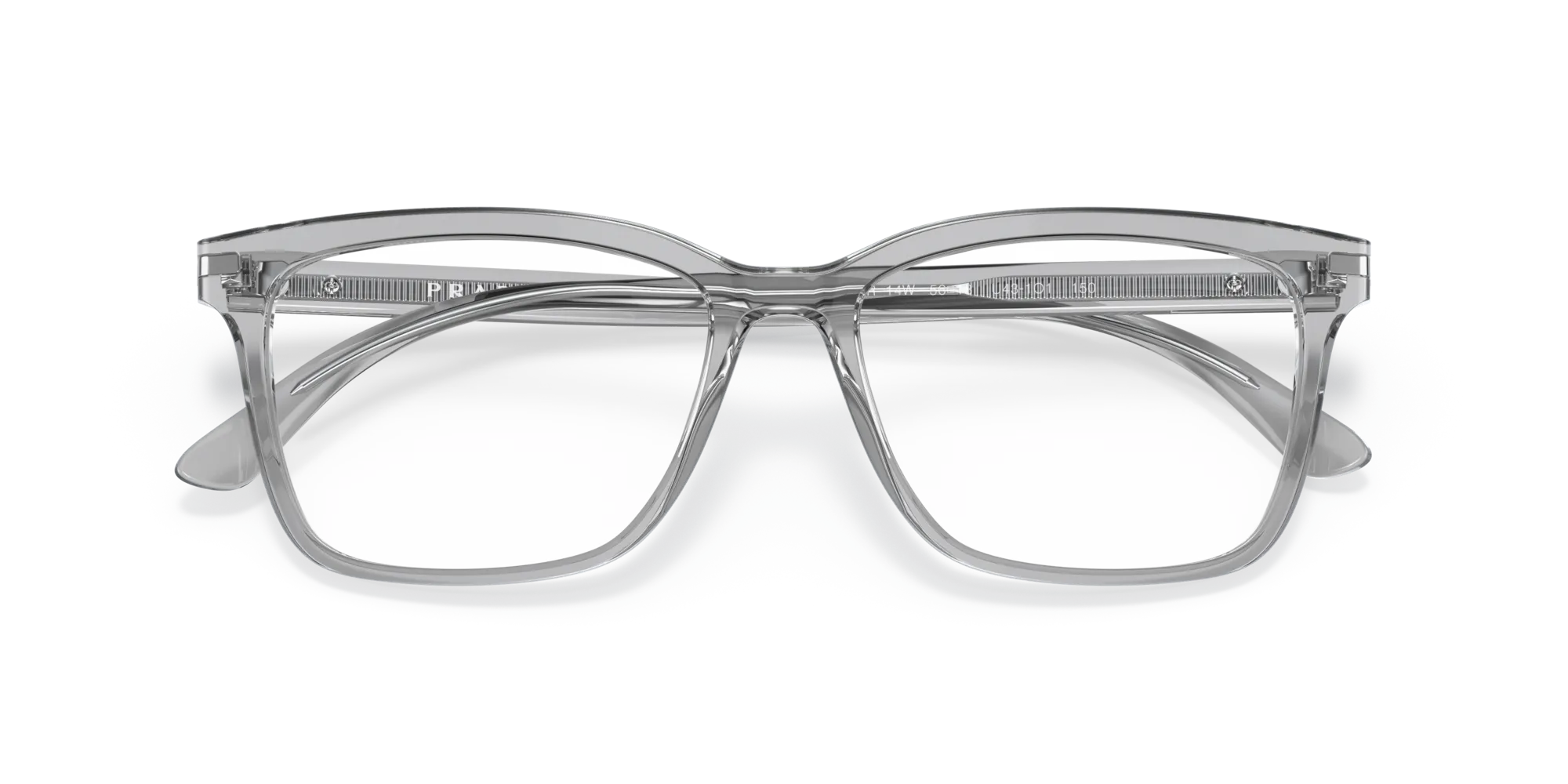 Prada PR 14WV U431O1 Montature da vista Acetato Grigio Squadrata Normale - immagine 2