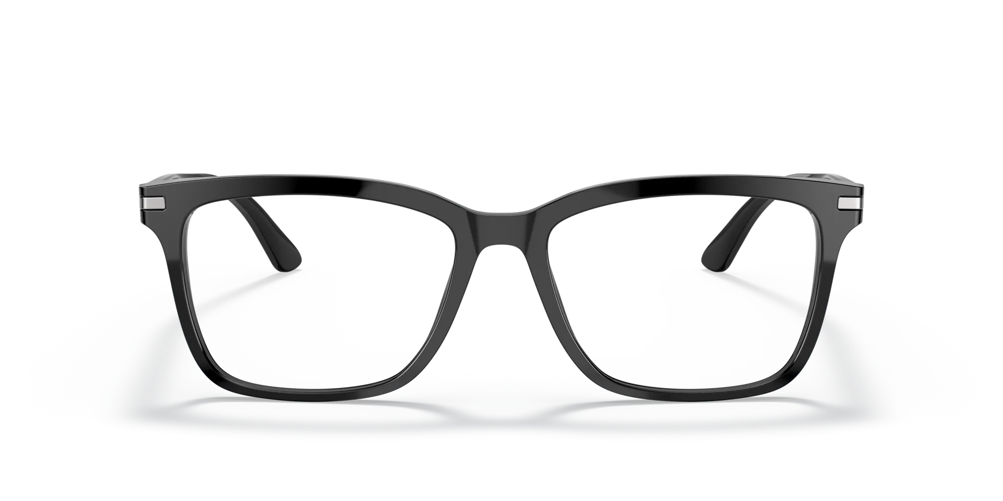 Prada PR 14WV 1AB1O1 Montature da vista Acetato Nero Trasparente Squadrata Normale - immagine 3