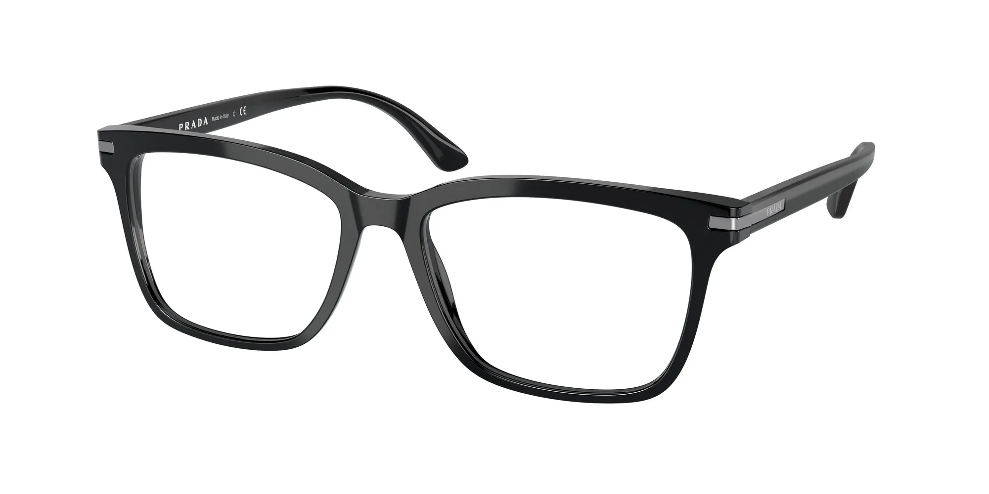 Prada PR 14WV 1AB1O1 Montature da vista Acetato Nero Squadrata Normale - immagine 1