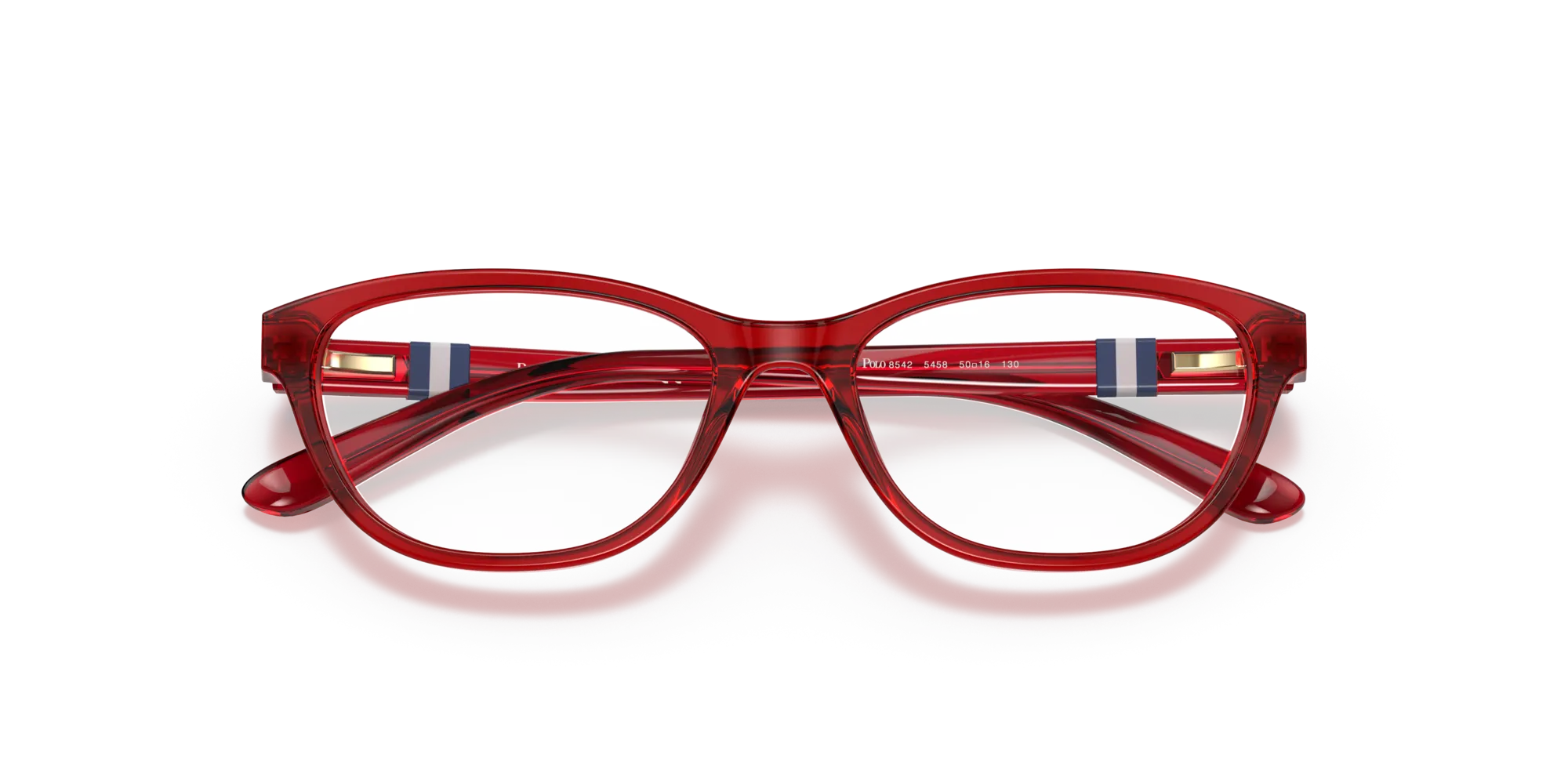 Polo Ralph Lauren PP8542 5458 Montature da vista Acetato Rosso Trasparente Cat Eye Normale - immagine 2