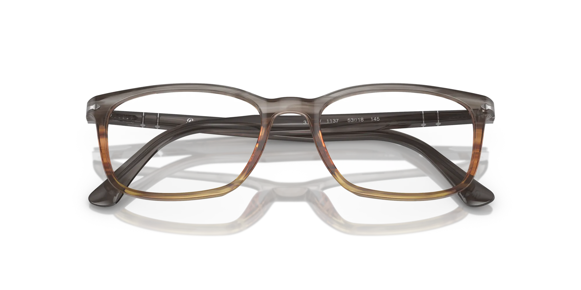Persol PO3189V 1137 Montature da vista Acetato Grigio Trasparente Squadrata Normale - immagine 2