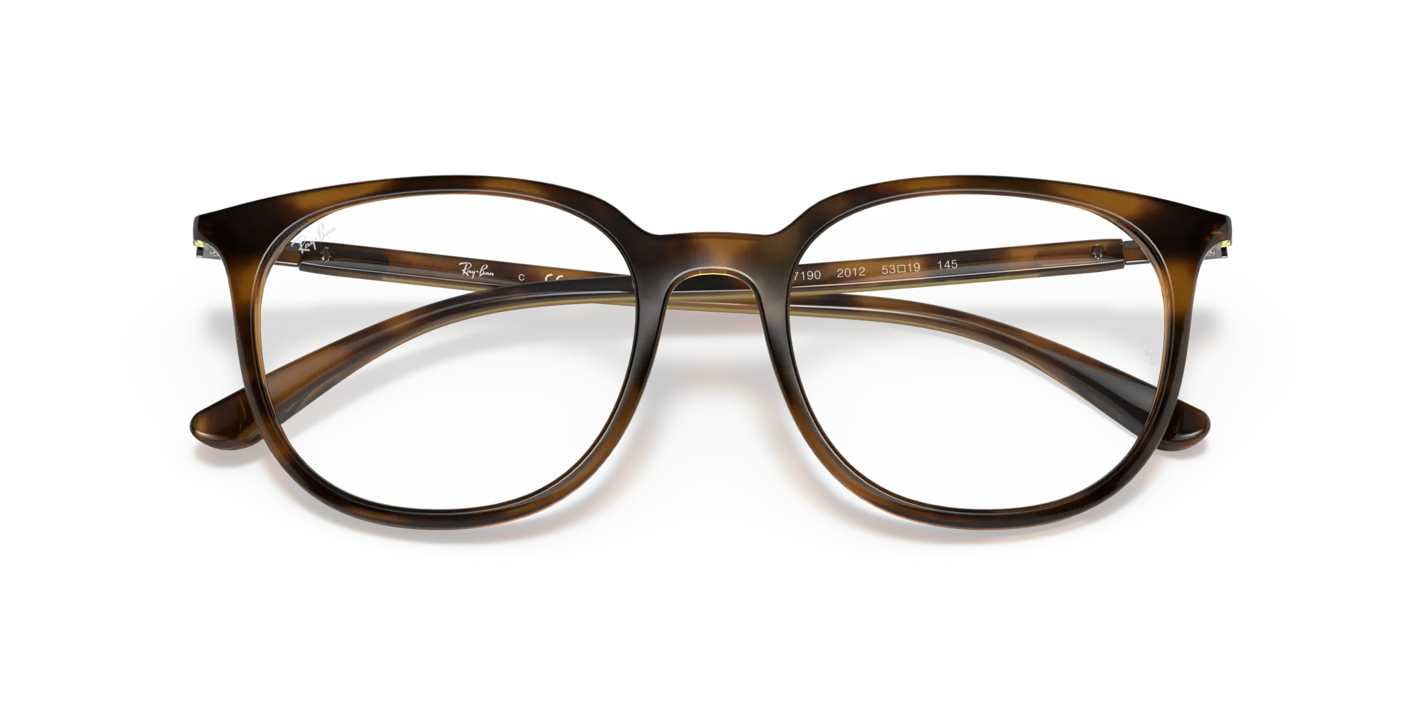 Ray - Ban RX7190 2012 Montature da vista Iniettato Tartaruga Trasparente Squadrata Normale - immagine 2