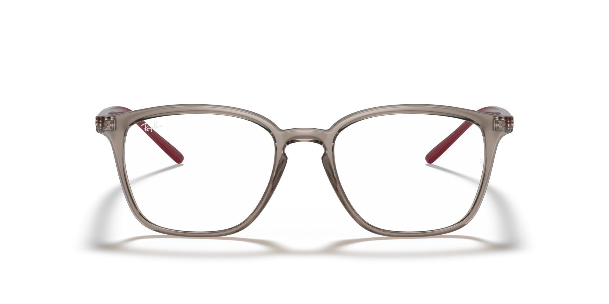Ray - Ban RX7185 8083 Montature da vista Iniettato Grigio Trasparente Squadrata Normale - immagine 3